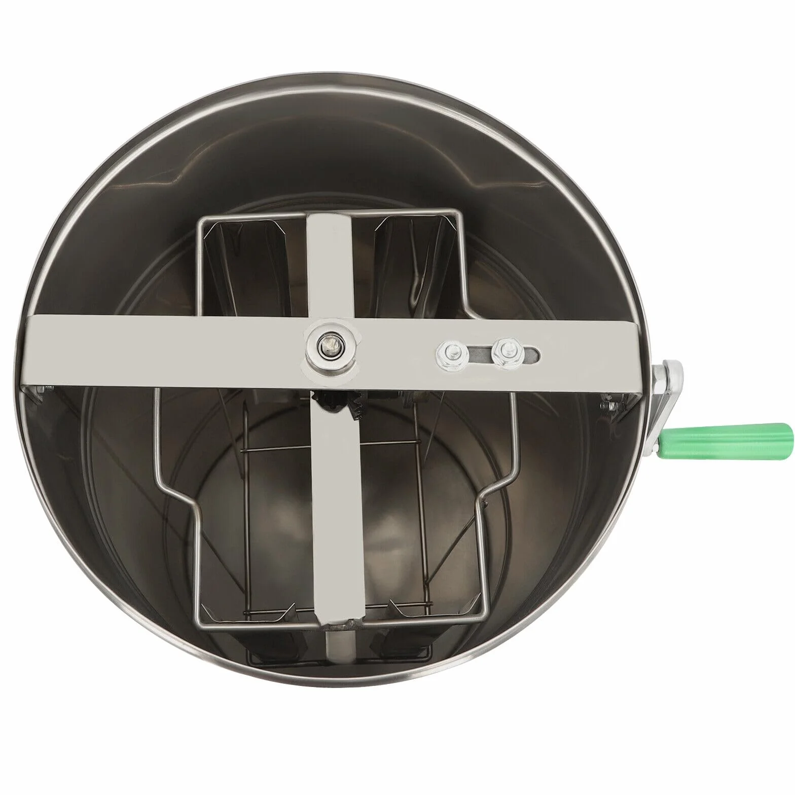 Extractor manual de miel de 2 marcos, para colmenas más pequeñas que el extractor de abeja de acero inoxidable, rotador de miel, rotador manual de cosecha de miel
