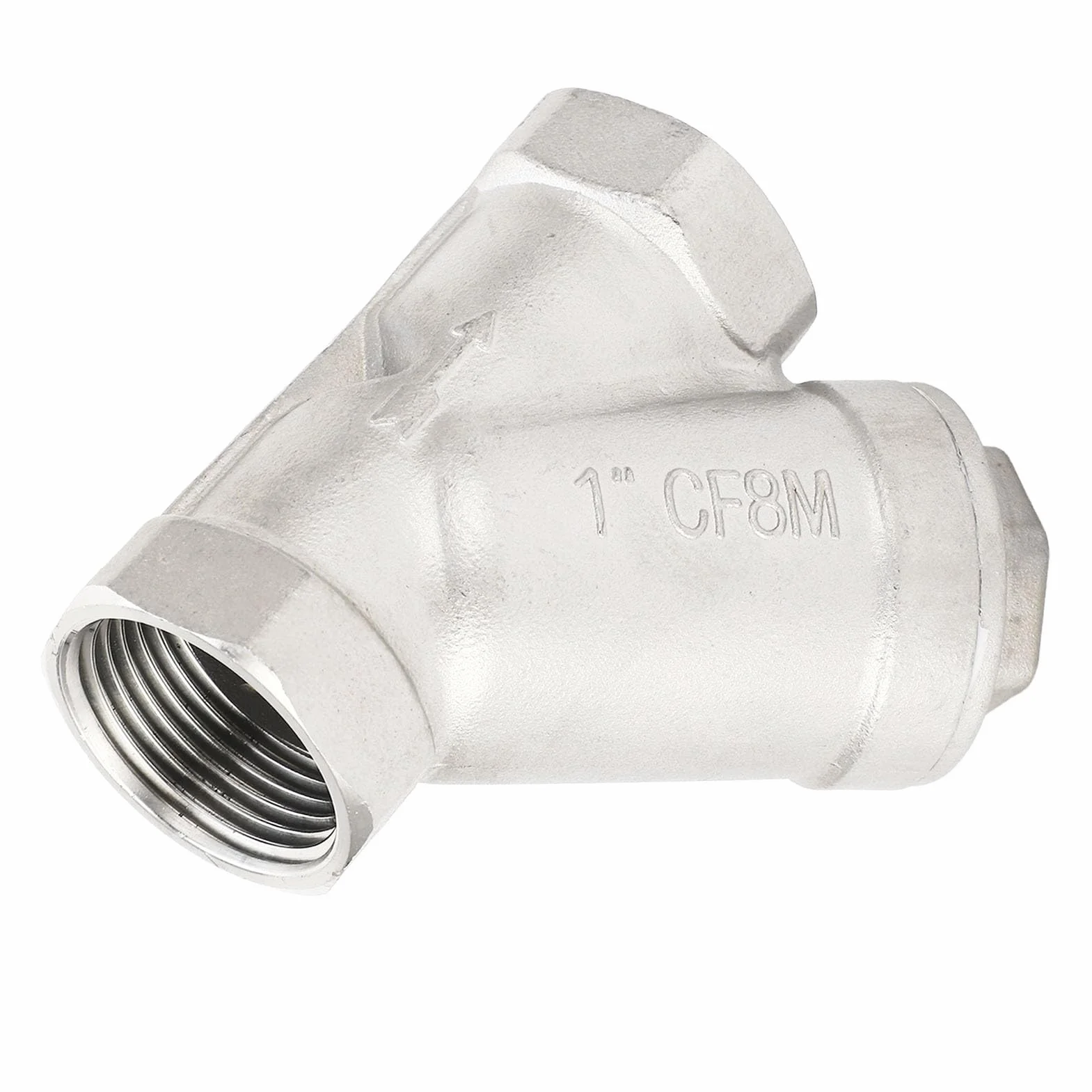 Filtro tipo Y Tubo de filtro de acero inoxidable DN25 de 1 pulgada para agua, aceite, gas