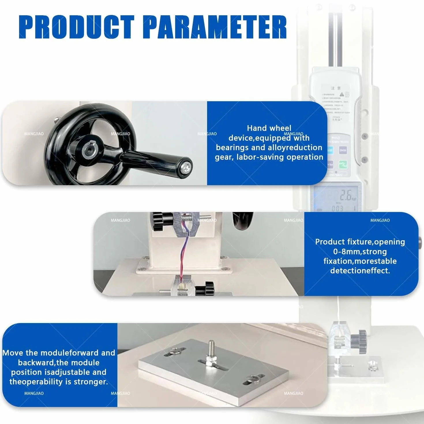 Máquina Versátil Para Ensayos De Tracción, Sistem-a De Dinamómetro Digital, Compatible Con Ensayos De Empuje-tracción, Punto De Rotura Y Compresión.(With ruler,200N)