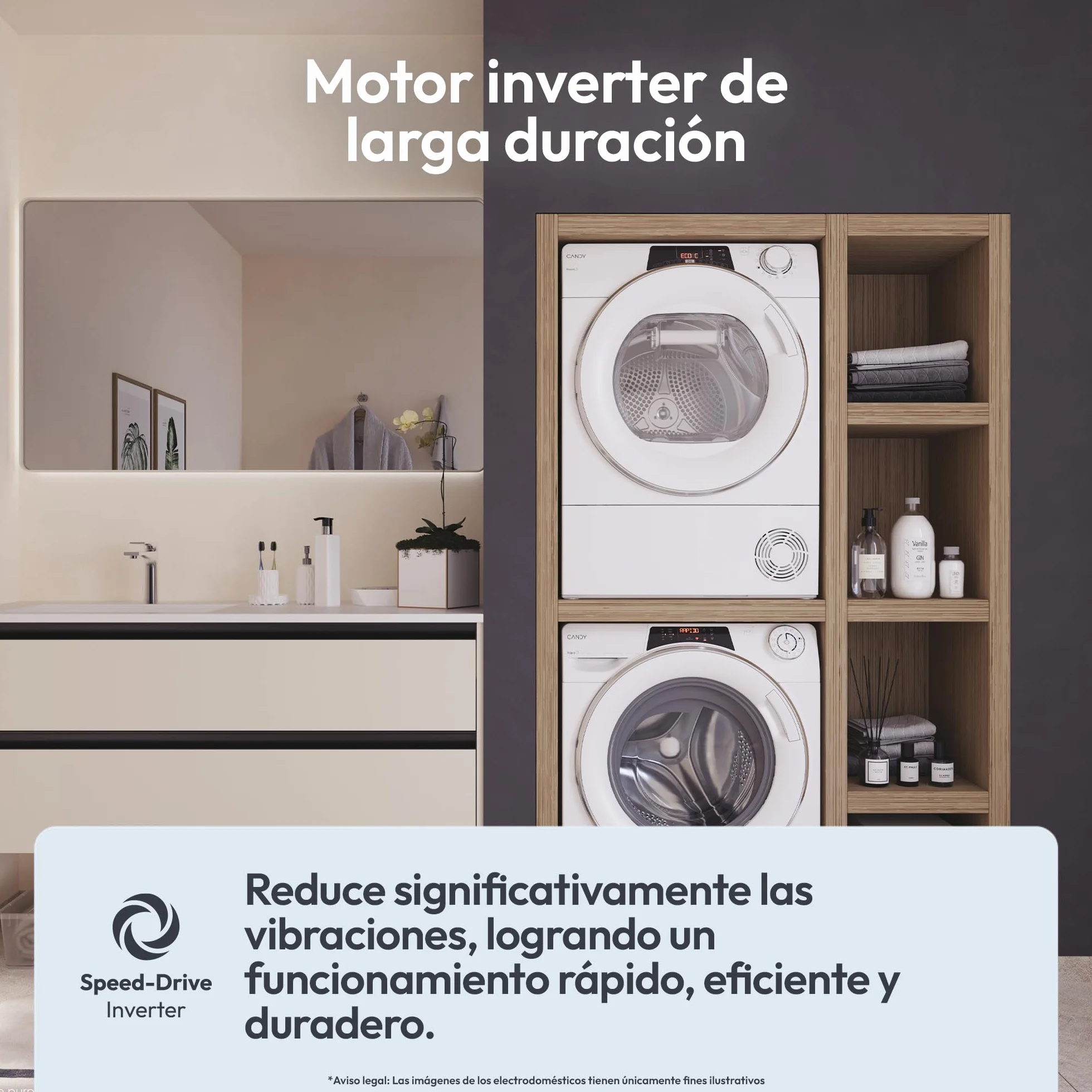 Candy RapidO Lavadora 10 kg 1600 RPM Motor Inverter Speed Drive Wi-Fi Blanco
