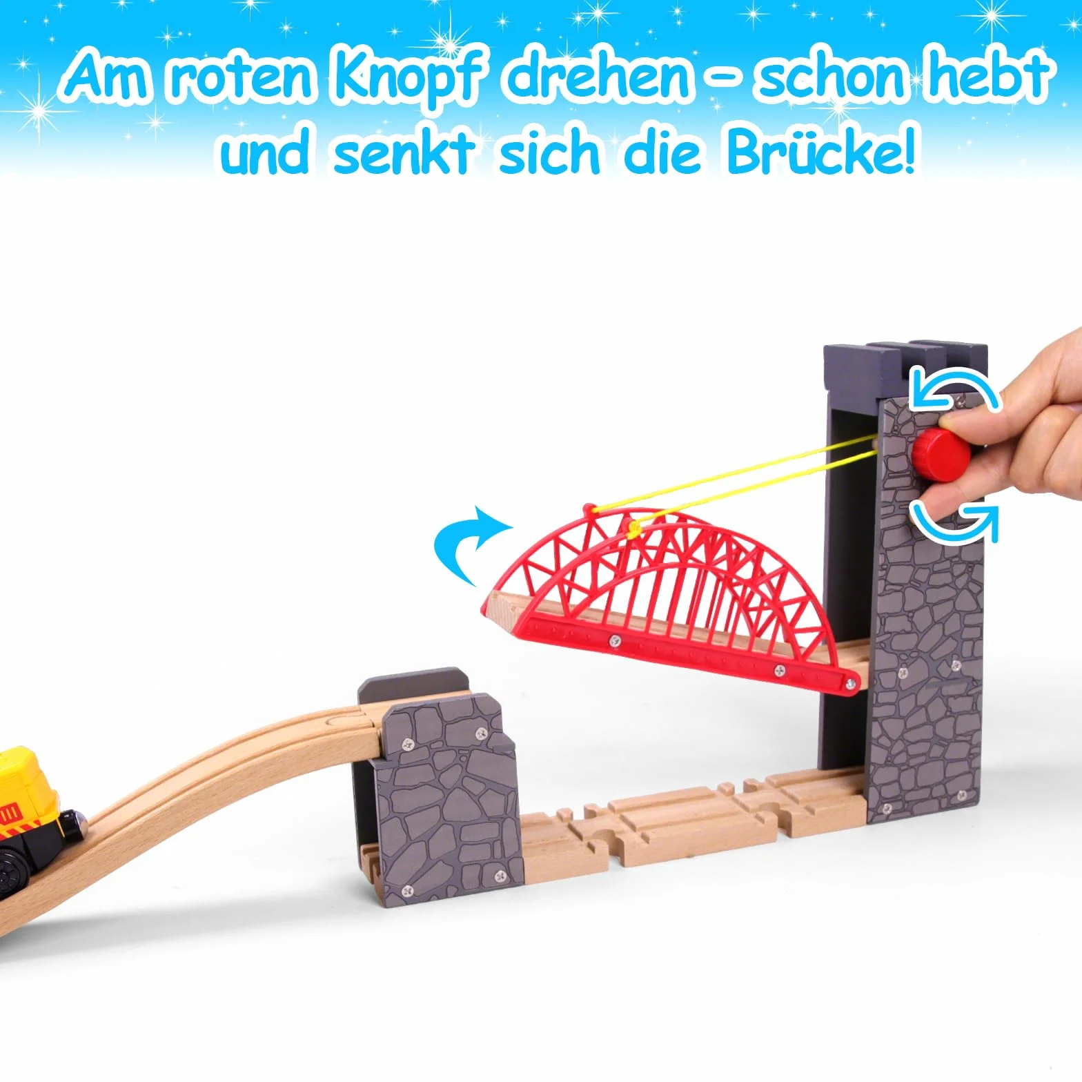 Puente de Tren de Madera, Compatible con Todos los Sistemas, Juguete para niños 3 años