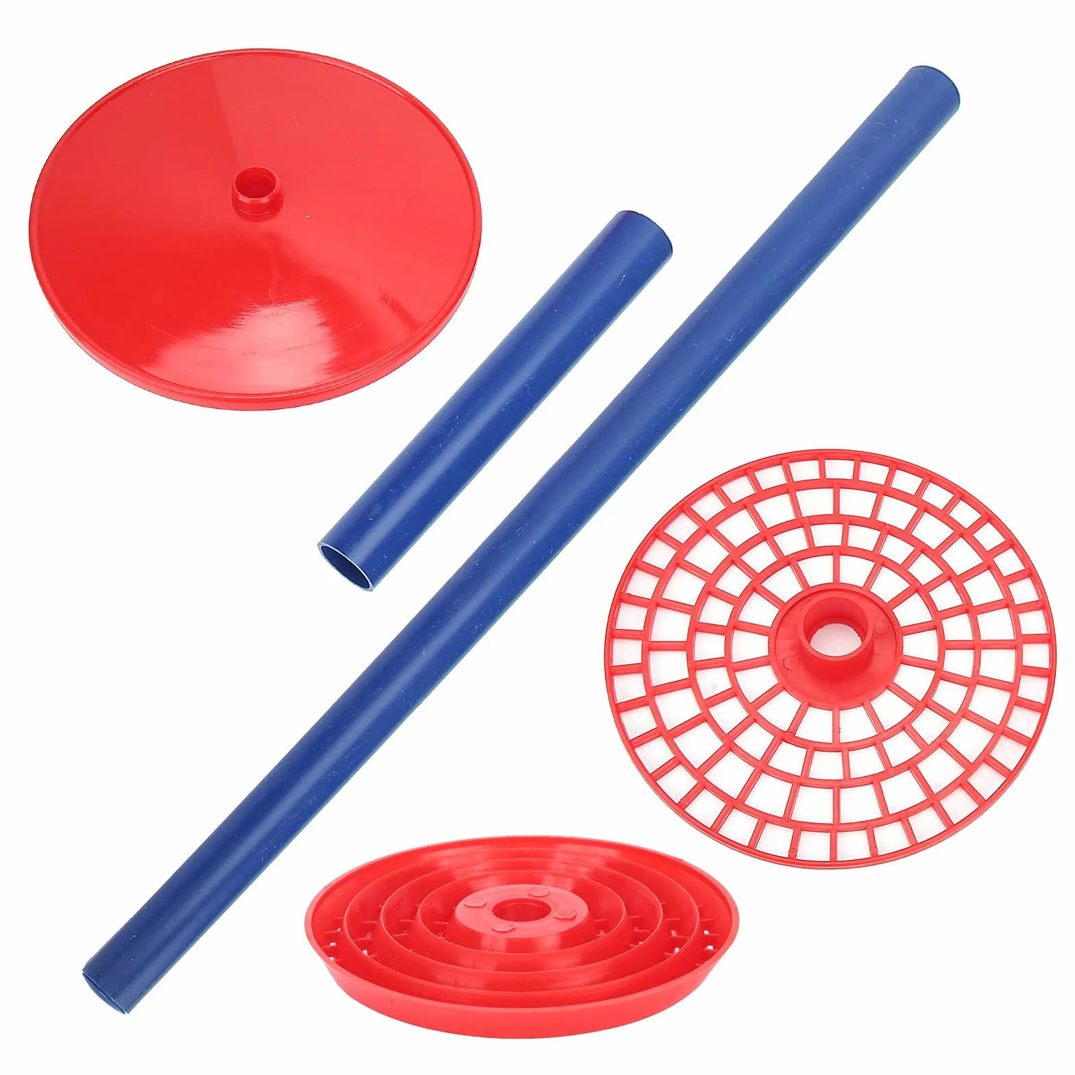 Soporte para Pipetas de 98 Agujeros, Plástico, Rojo, Disco Redondo, Equipo de Laboratorio