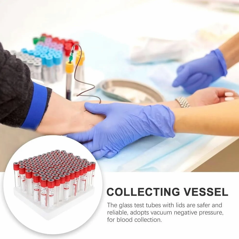 Tubos de extracción de sangre al vacío, plástico desechable, sin aditivos, para laboratorio y uso clínico