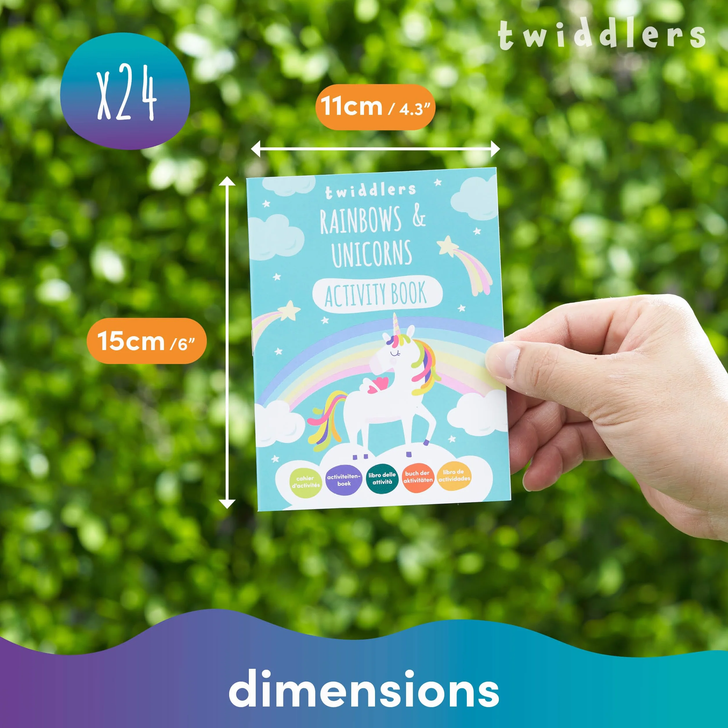 THE TWIDDLERS 24 Mini Libros de Actividades de Fantasía para Niños - Juegos de Contar, Dibujar y Memoria - 4 a 8 años