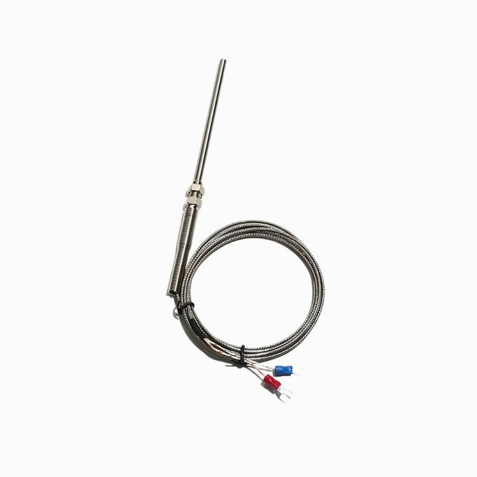 Sensor termopar PT100 M8x1.25 termostato de temperatura sonda de acero inoxidable 5x30/50/100/150/200mm(Probe 5x200mm,5M Cable length)