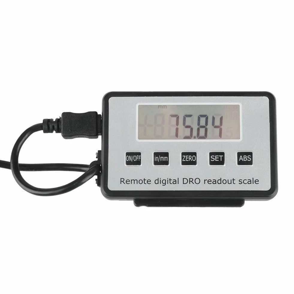 Akozon 6" Sensor de desplazamiento Digital DRO Escala de lectura LCD grande Rango de medición 0-6" Vertical para Bridgeport Mill Torno