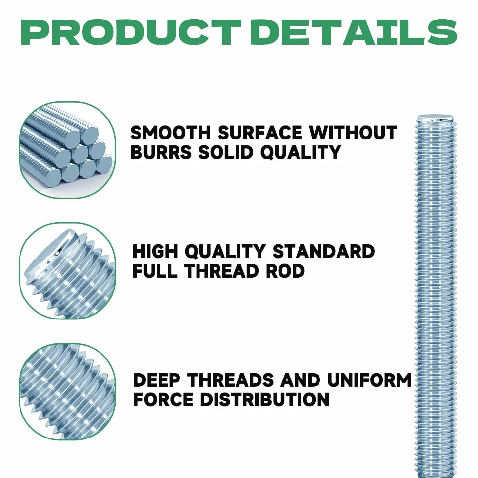 Varilla roscada M10 x 300 mm acero inoxidable DIN 976 clase 4.8