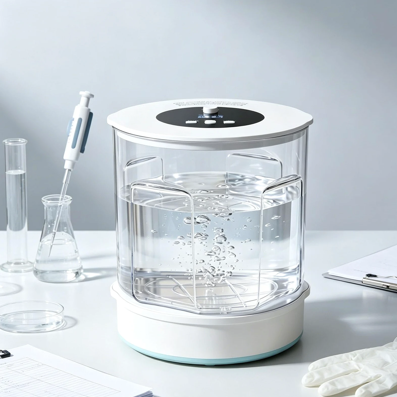 FTVOGUE Removedor de Burbujas de Resina Cámara de Vacío 3L con Presión y Temporizador | Capacidad de 3 litros, vacío de -95 kPa con retención de presión, temporizador ajustable de 3 a 20 minutos, botón de