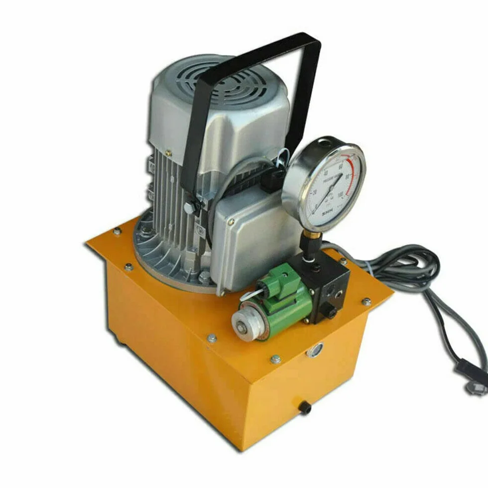 Bomba hidráulica eléctrica con válvula magnética, bomba electrohidráulica, 1400 rpm, 750 W, 700 bar