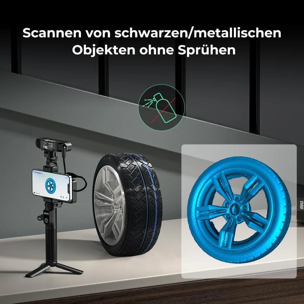 Creality CR Scan Ferret Pro Escáner 3D para impresión 3D, Actualización de Escáner de Mano con Escaneo Inalámbrico, Seguimiento Antivibración, Escaneo Rápido a Todo Color, Precisión 0.1mm