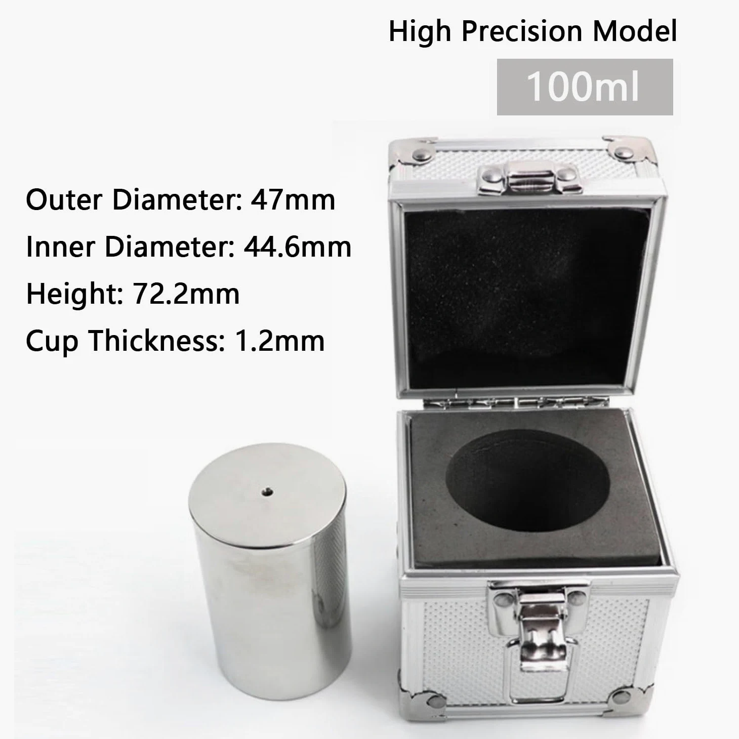 Vaso De Gravedad Específica De Alta Precisión, Vaso Picnómetro para Líquidos, Densímetro De Densidad De Pintura De Acero Inoxidable, Determinante De Recubrimiento 3 Sets
