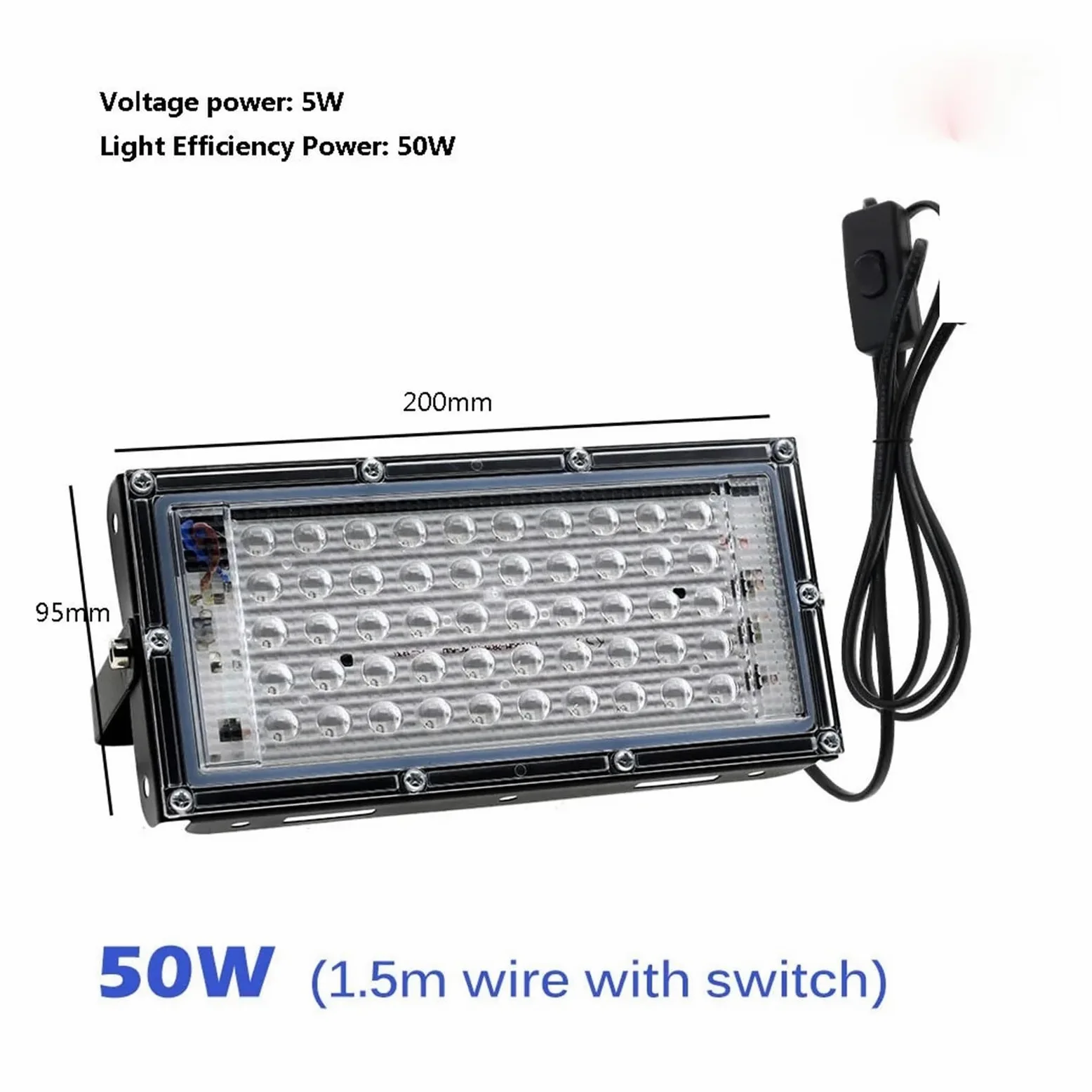 Lámpara de curado UV LED 365nm 395nm 100W 300W luz púrpura detección fluorescente
