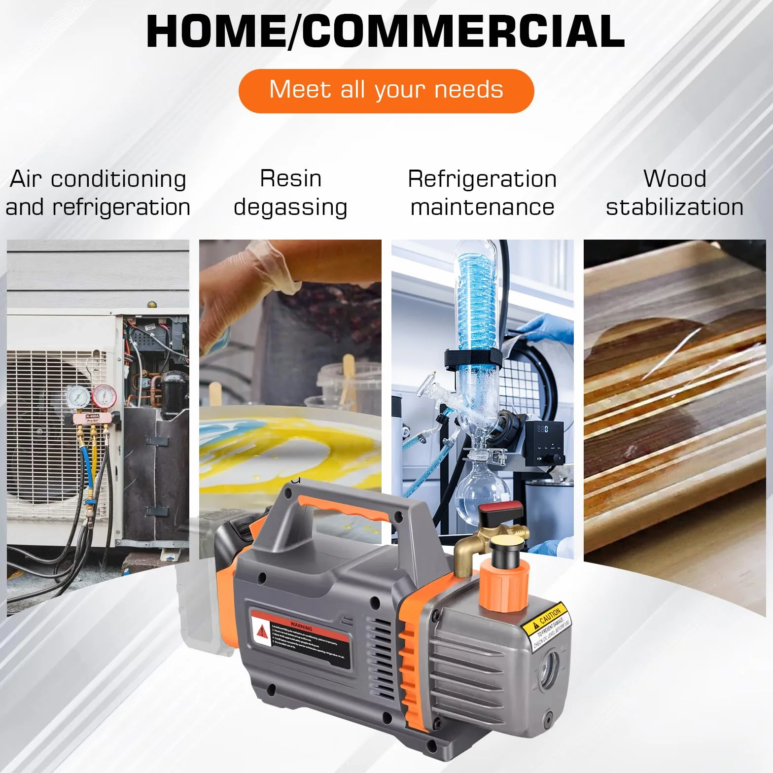 Bomba de vacío compatible con batería Mak-ita de 18 V, bomba de vacío de 1 etapa, 2CFM, 1/4HP, 5 PA, probador de vacío para herramientas de aire refrigerante HVAC AC, desgasificación de resina