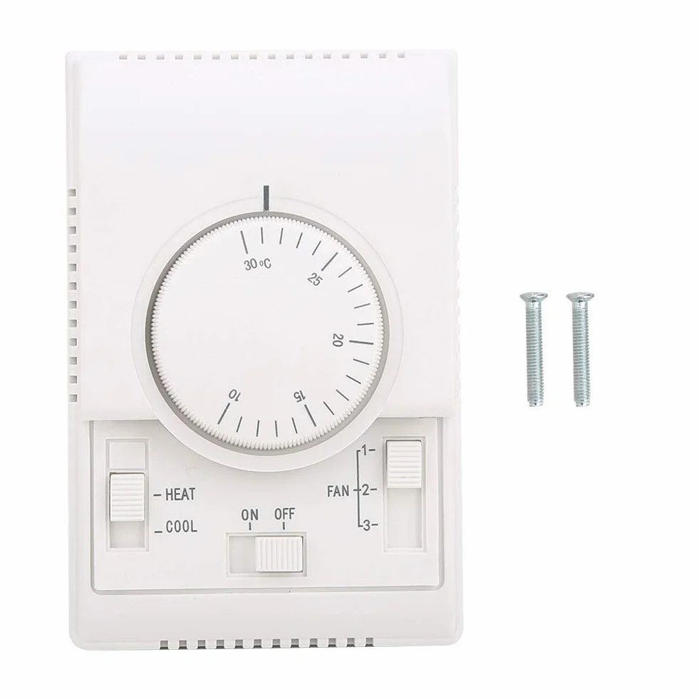 DEWIN Controlador de Temperatura Mecánico Termostato 10-30℃ AC 220V