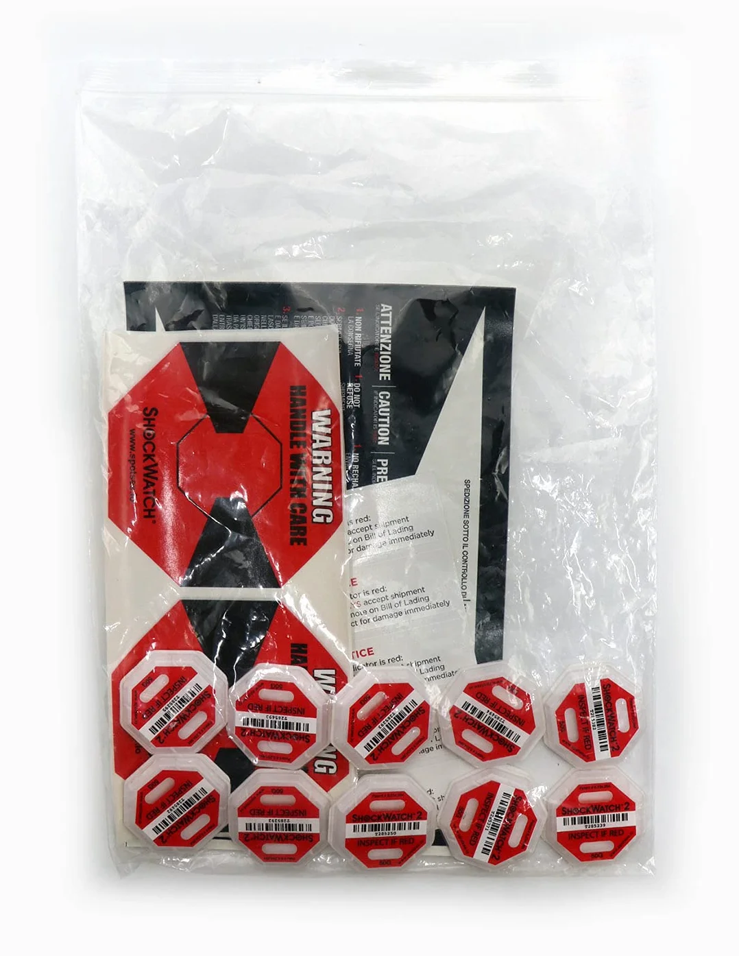 ShockWatch 2 Indicador de Impacto 50G Rojo para Transporte y Embalaje | Pack de 10 Unidades