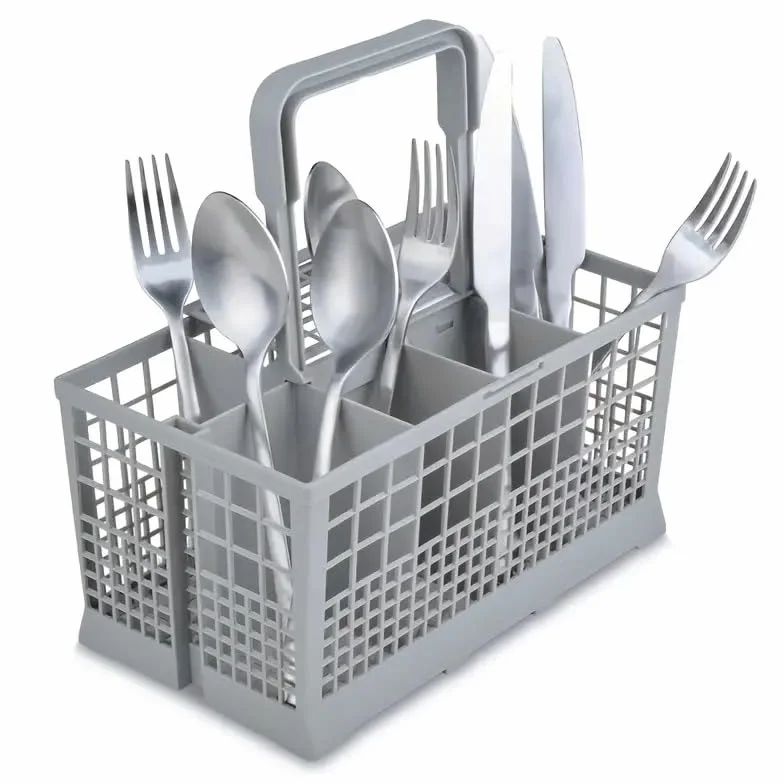 Cesta universal cubiertos para lavavajillas 24.1 x 13.4 cm Asa desmontable Compatible con Bosch Siemens Neff AEG Gorenje Privileg