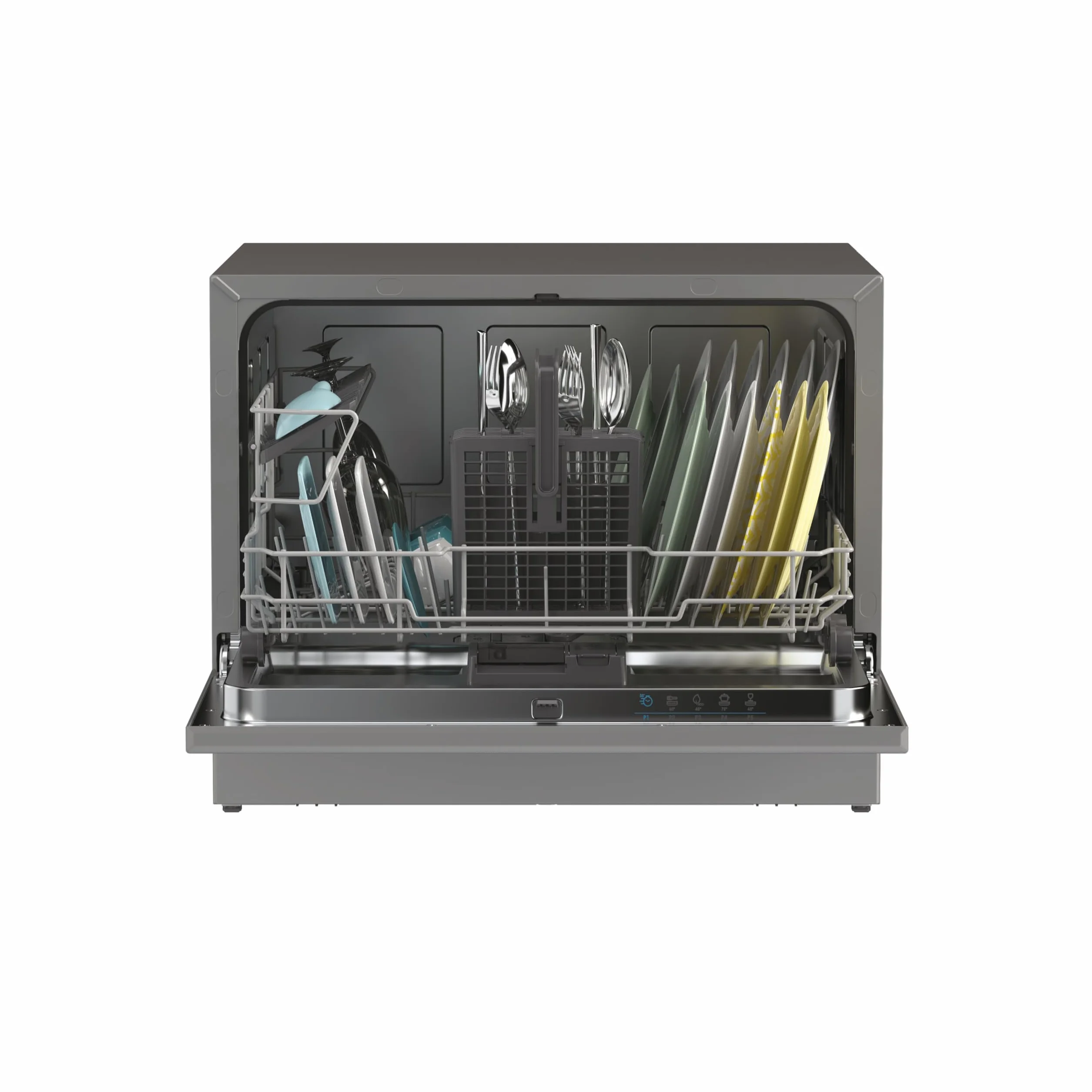Candy CP 6E51LS Lavavajillas Compacto 6 Servicios Digital 51dBA 5 Ciclos Media Carga Inox