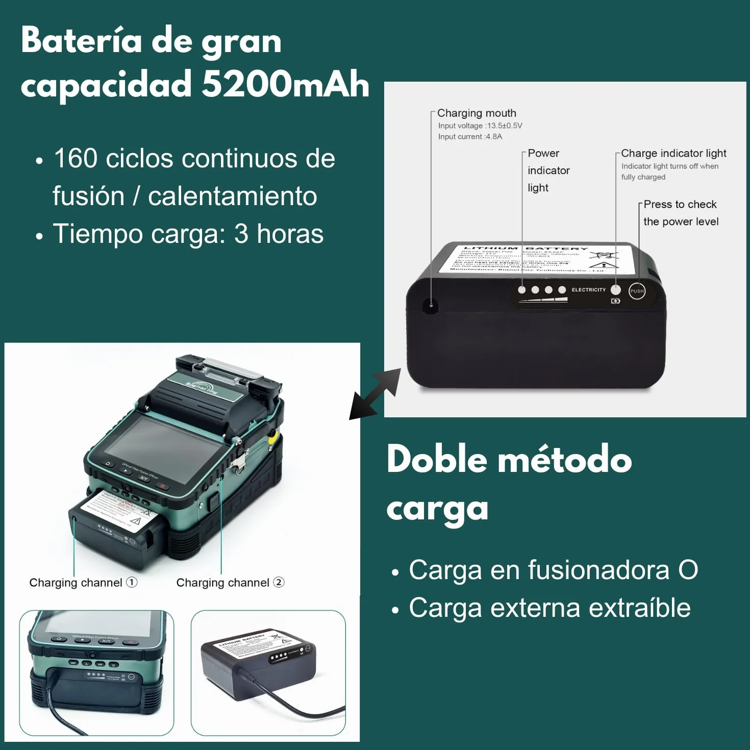 Nuevo Modelo AI-6A+ Fusionadora de Fibra Óptica con OPM y VFL Integrados, Kit Empalmadora de Fibra Optica Automática con Alineación de Núcleo de 6 Motores, 8s Fusión 18s Calentamiento