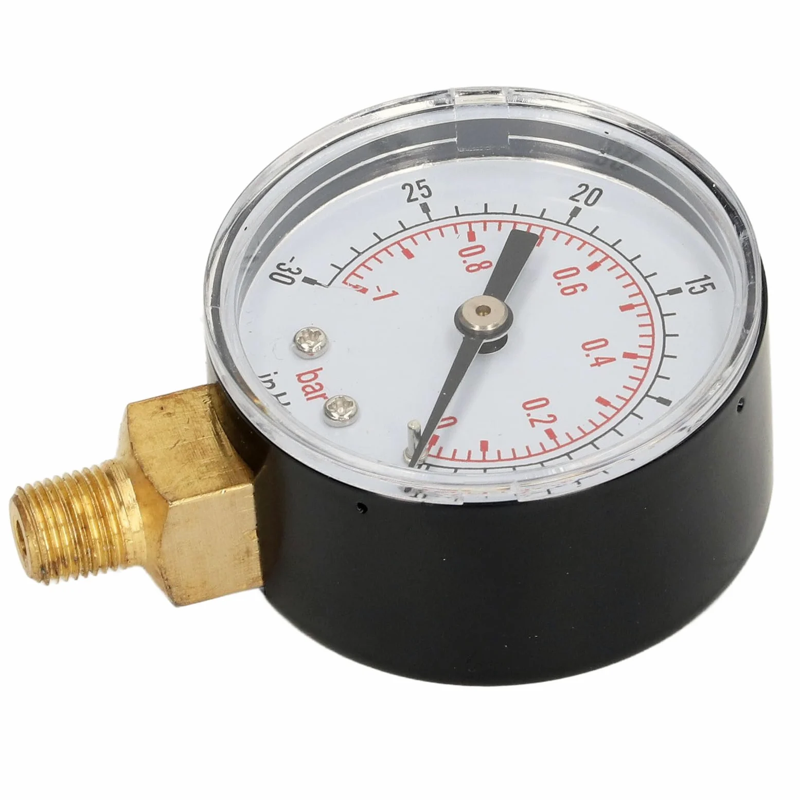 Manómetro de presión BSPT de 1/8", manómetro de presión barométrica, manómetro de vacío, manómetro de presión de Aceite, manómetro de presión de Agua -30-0 Bar, -1-0 inHg