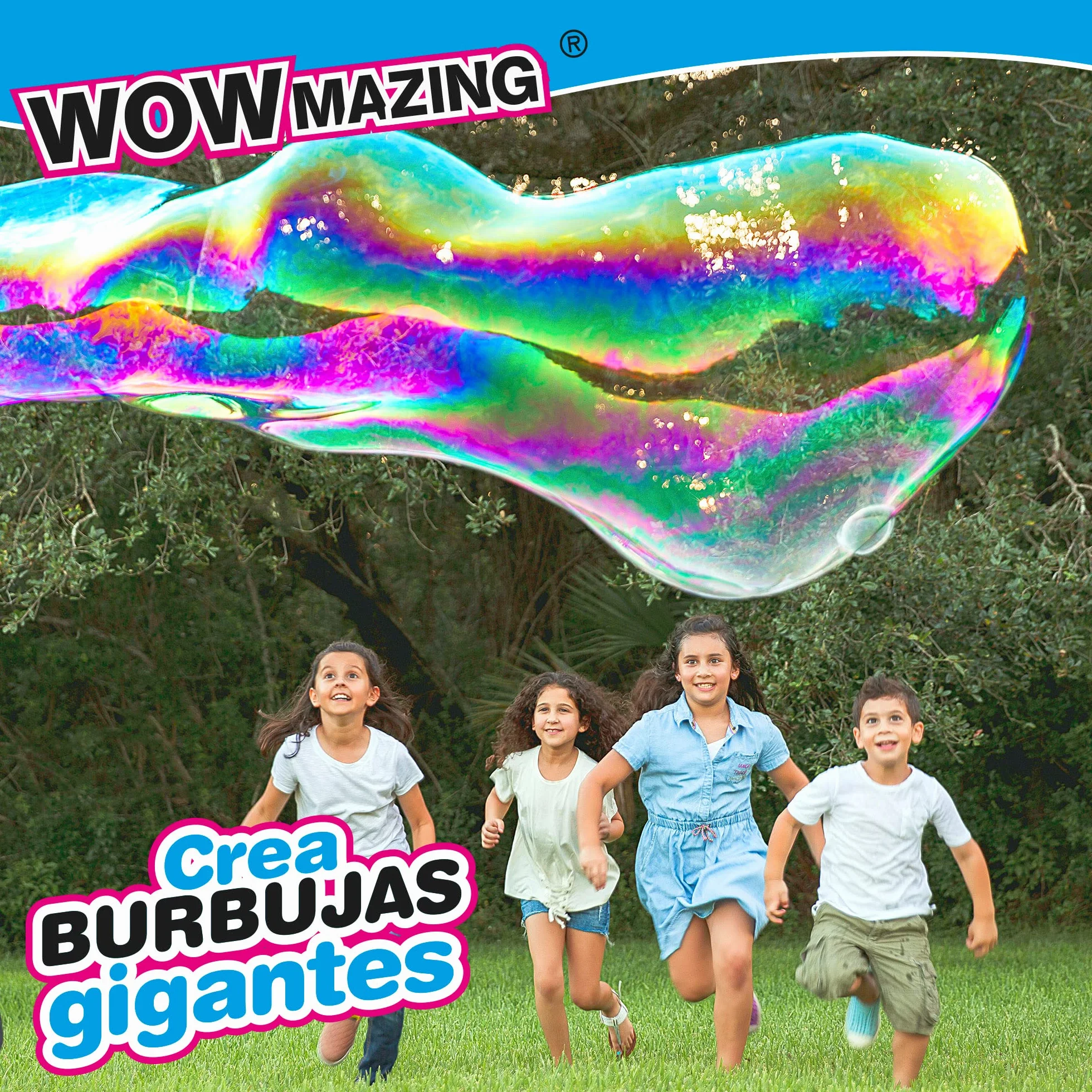 COLORBABY WOWmazing kit 5 sobres recambio jabón concentrado burbujas gigantes pomperos niños