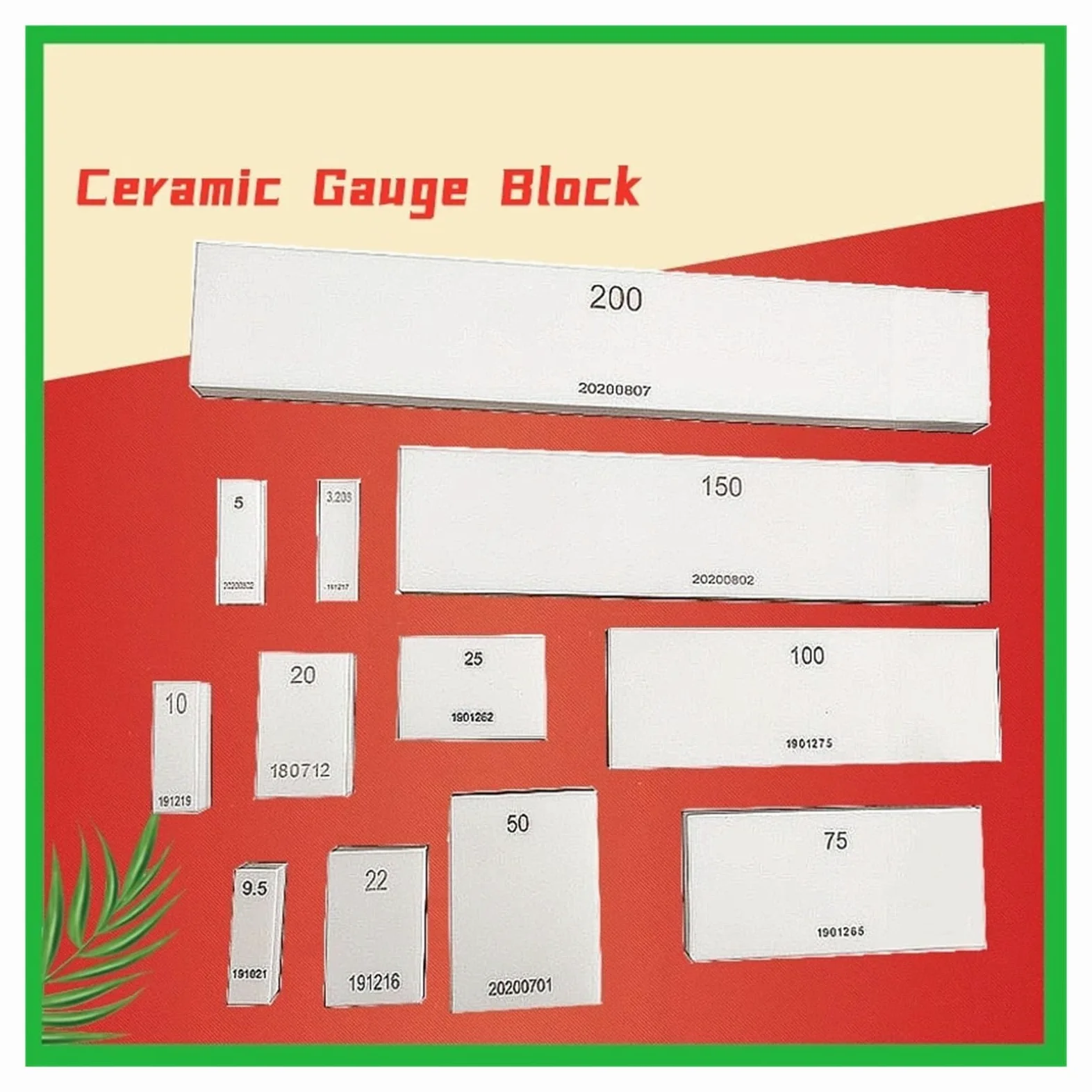 1 unidad de 1-100mm, bloque de calibre de cerámica único, calibración de bloque estándar, calibrador micrométrico, herramientas de carpintería Medición precisa(1 grade,100mm)