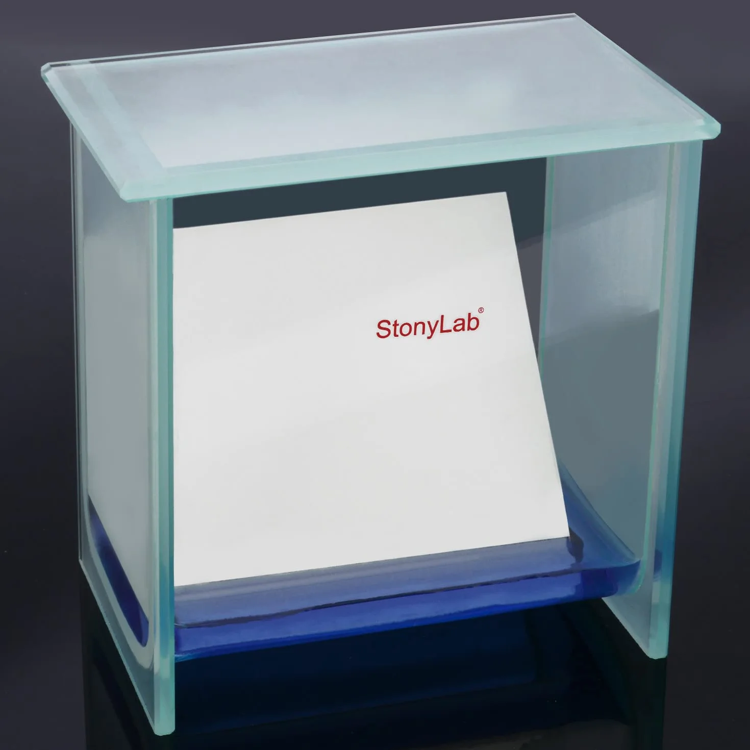 stonylab TLC Tanque de Revelado, Cromatografía Cuadrada de Vidrio Borosilicato de Servicio Pesado Cámara de Revelado TLC con Tapa para Investigación de Lab, 100 x 100 mm
