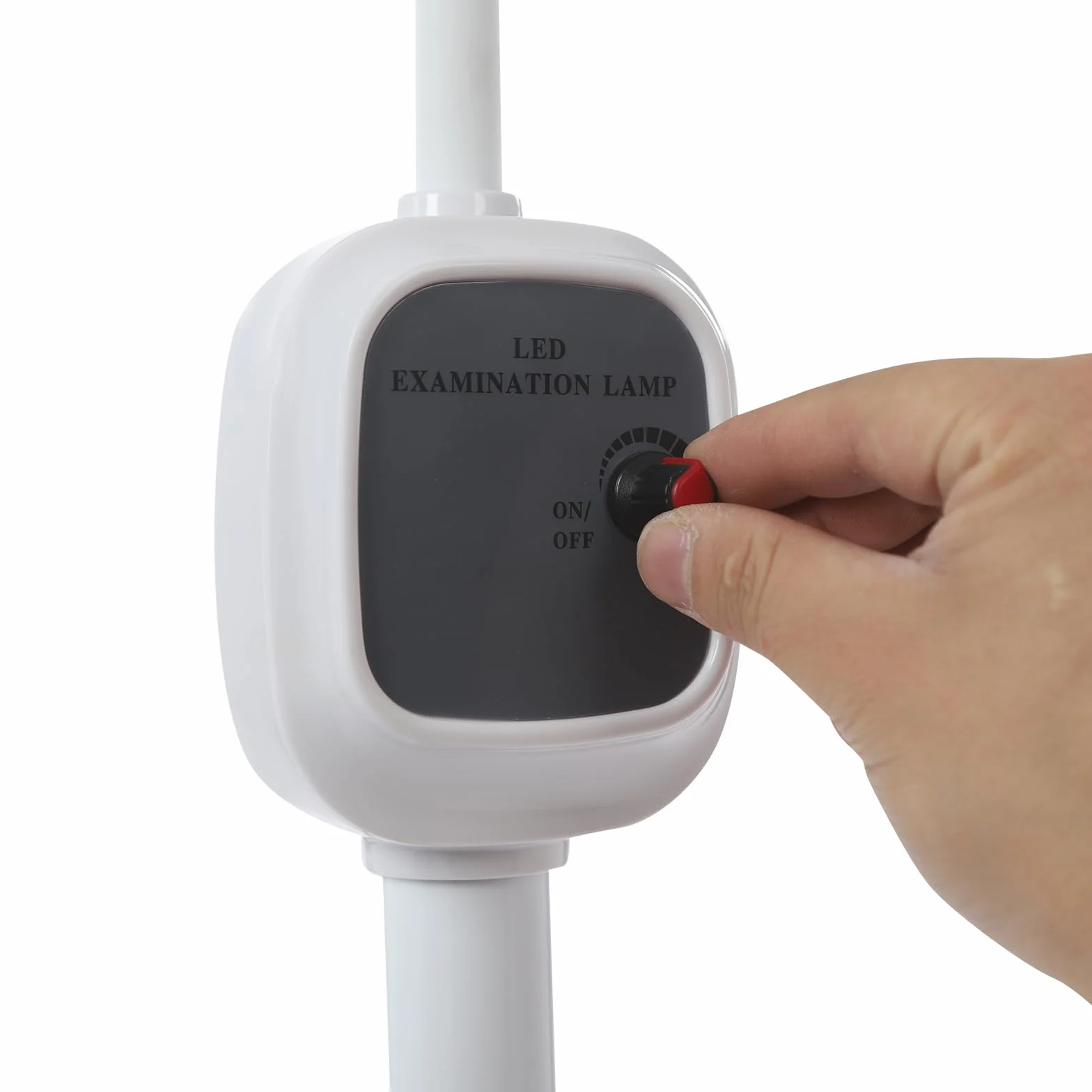 Lámpara de examen médico LED 12 W regulable 5000 – 6000 K con 5 ruedas y frenos silenciosos – 7500 lux de intensidad de iluminación, lámpara de examen para clínica dental, quirófano y