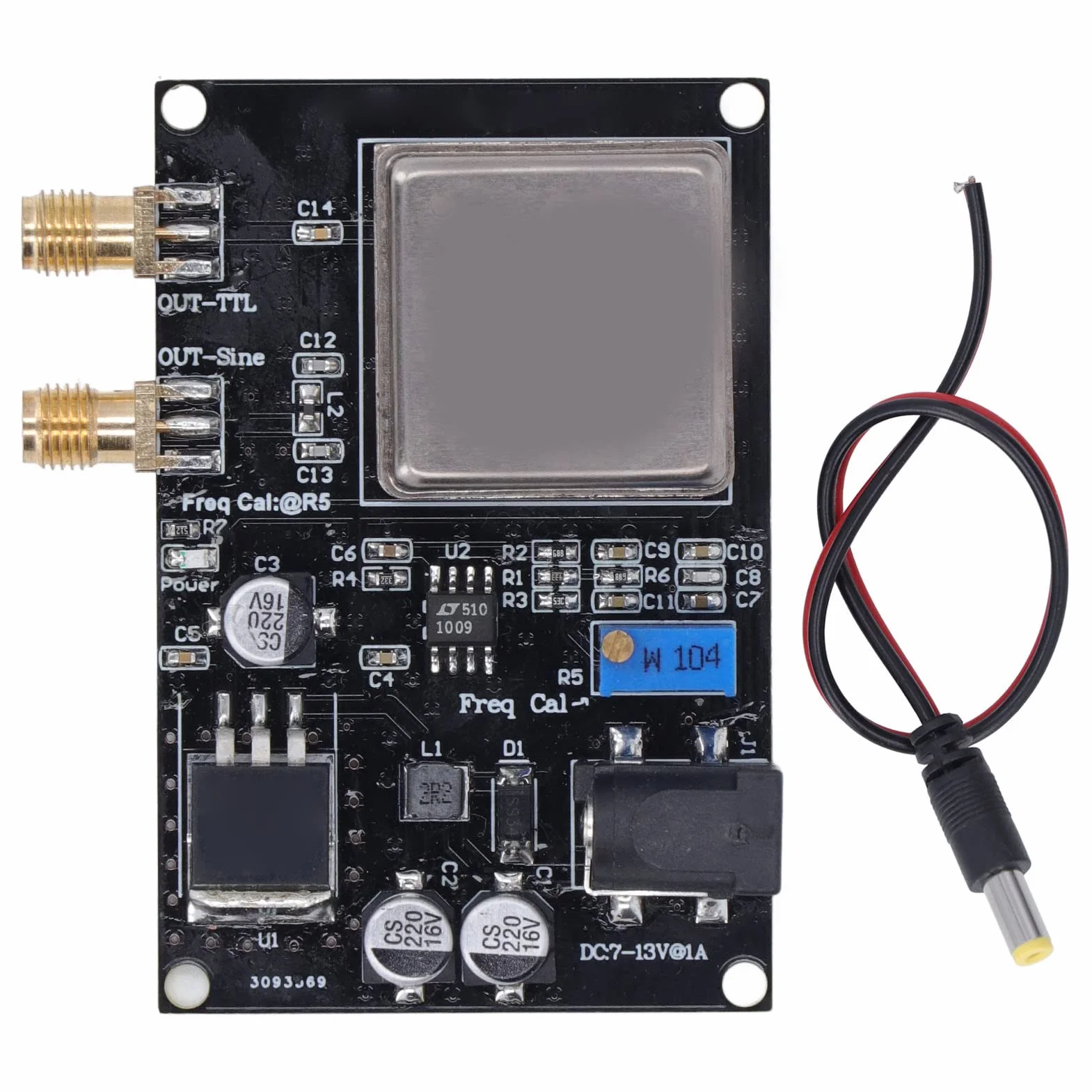 OCXO Módulo de Referencia de Frecuencia Estándar 10 MHz, Oscilador de Cristal de Placa de Temperatura Constante