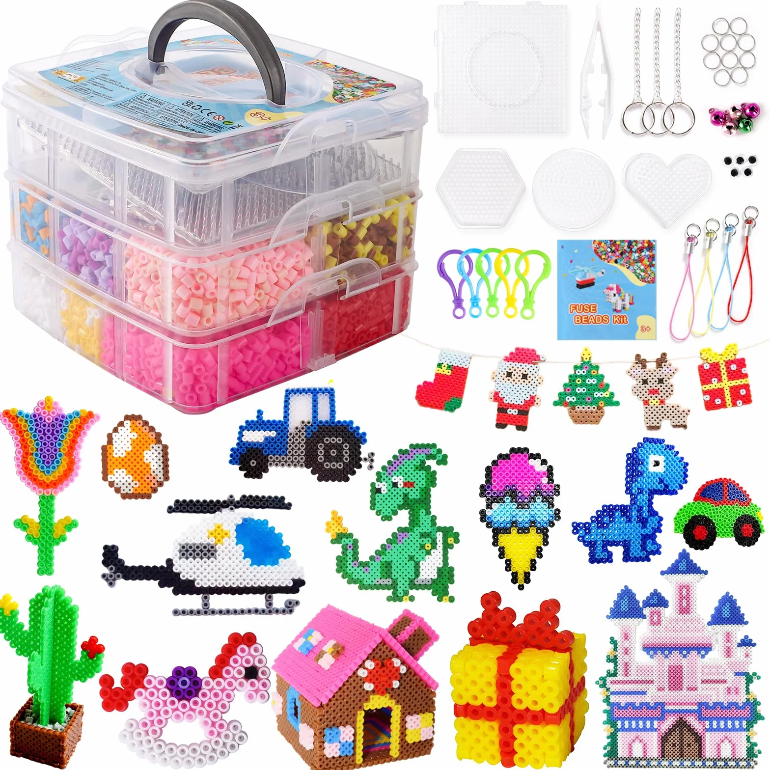 TGTT Cuentas para planchar 10000 Piezas 60 Modelos Diseño de Joyas Regalo Navidad