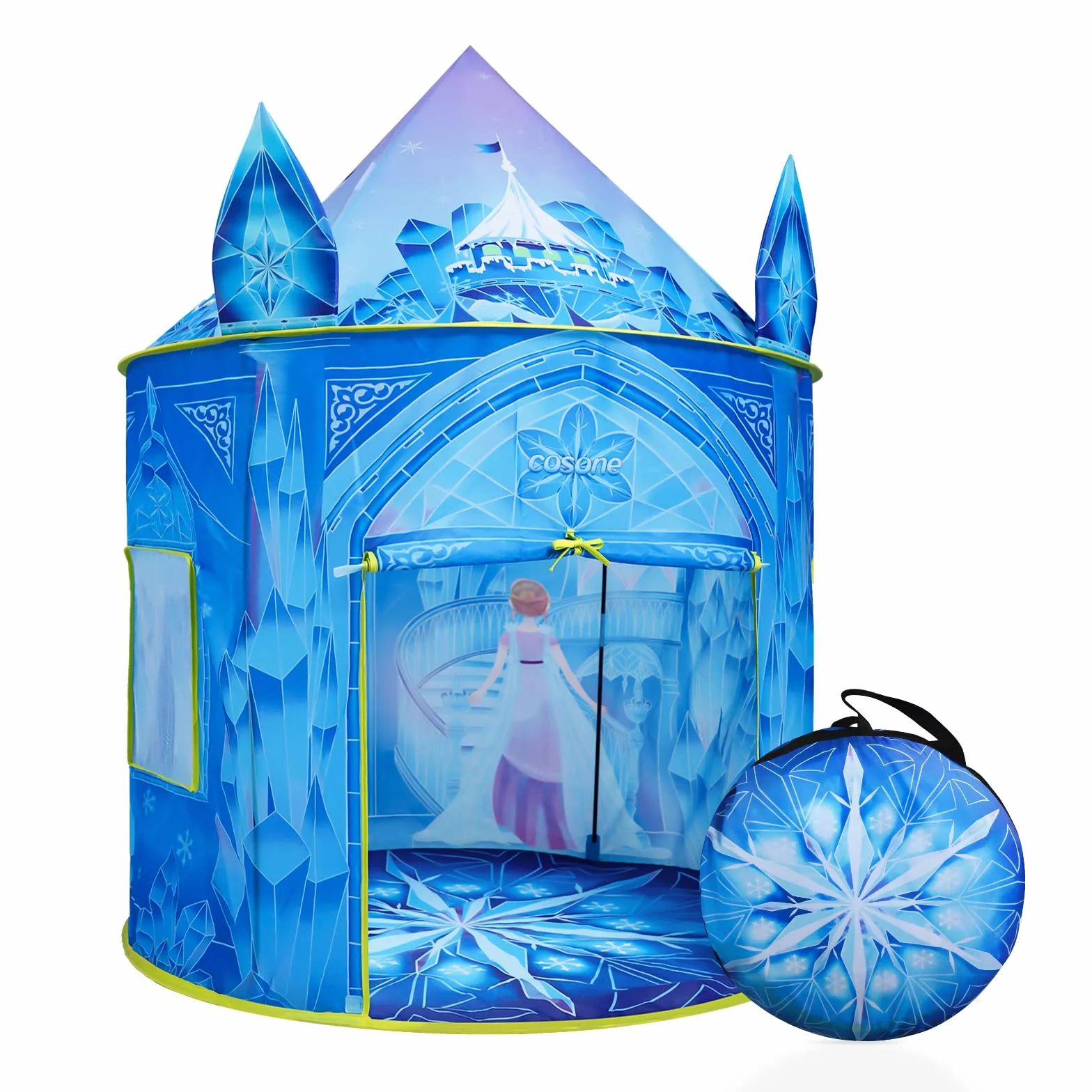 Cosone Tienda Campaña Infantil Frozen Tipi Exterior Casitas Jardin Juguete Regalo Niña 2-8 Años
