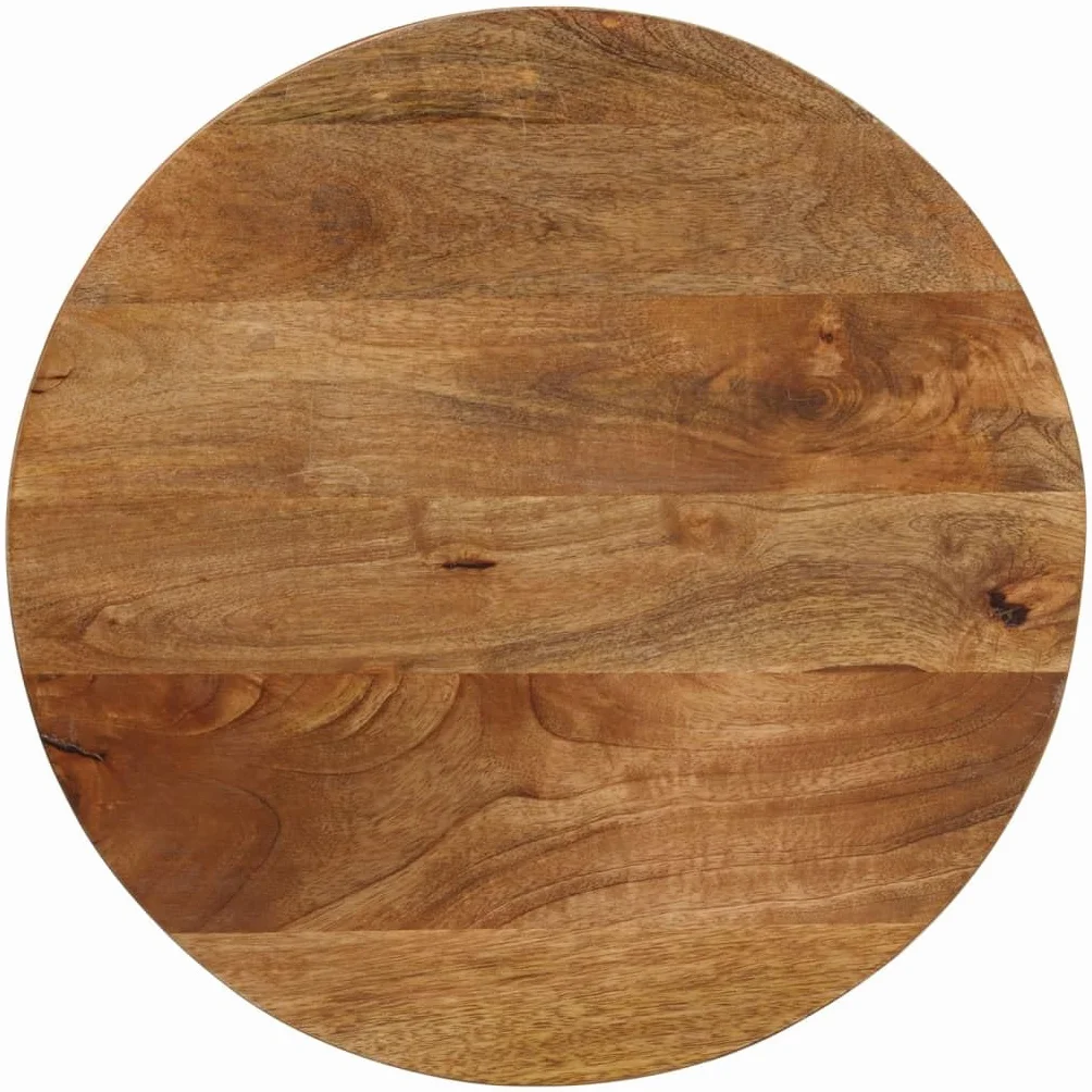 vidaXL Tablero de Mesa Redondo Madera Maciza de Mango Ø 60x2,5 cm, Superficie de Mesa, Tablero de Mesa de Madera, Tablero de Mesa de Centro
