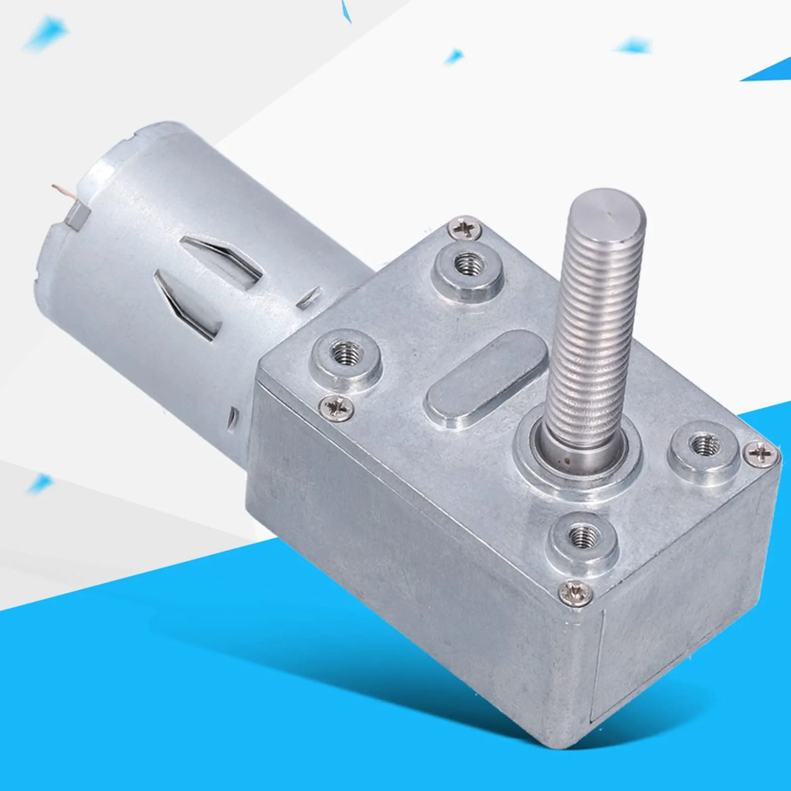 Garosa JGY-370 Motorreductor De Engranaje Helicoidal Industrial DC12V 23Rpm Eje Roscado M8 Autoblocante