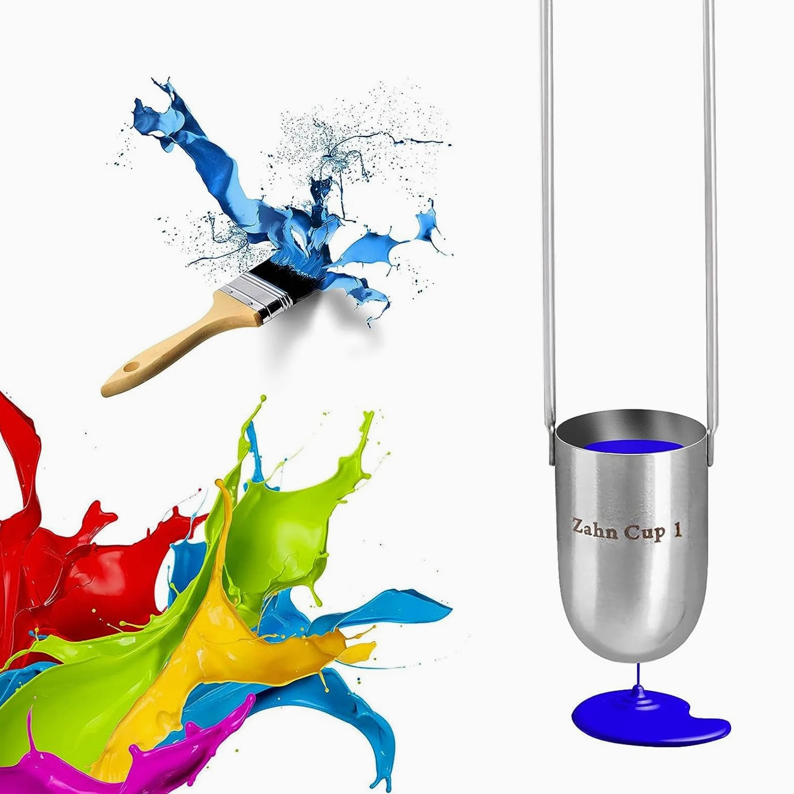 Vaso de viscosidad, viscosímetro de acero inoxidable tipo inmersión para medición de alta viscosidad, capacidad de 44 ml para acabados de pintura y aceite