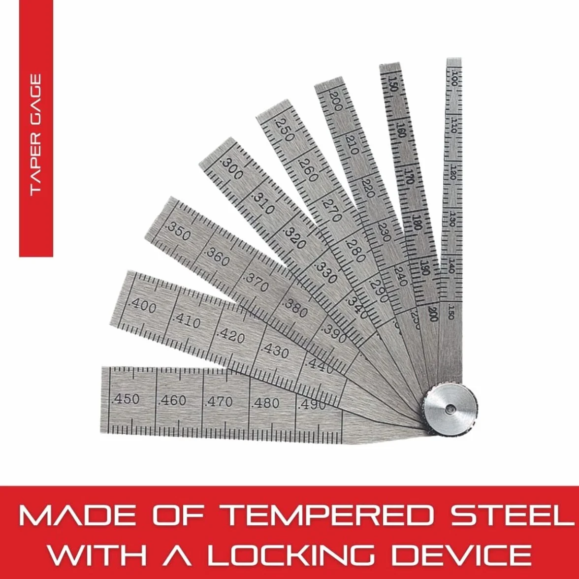 Starrett 269A - Jaula cónica, rango de 100 – .500 pulgadas, longitud de 5,7 cm, 8 hojas