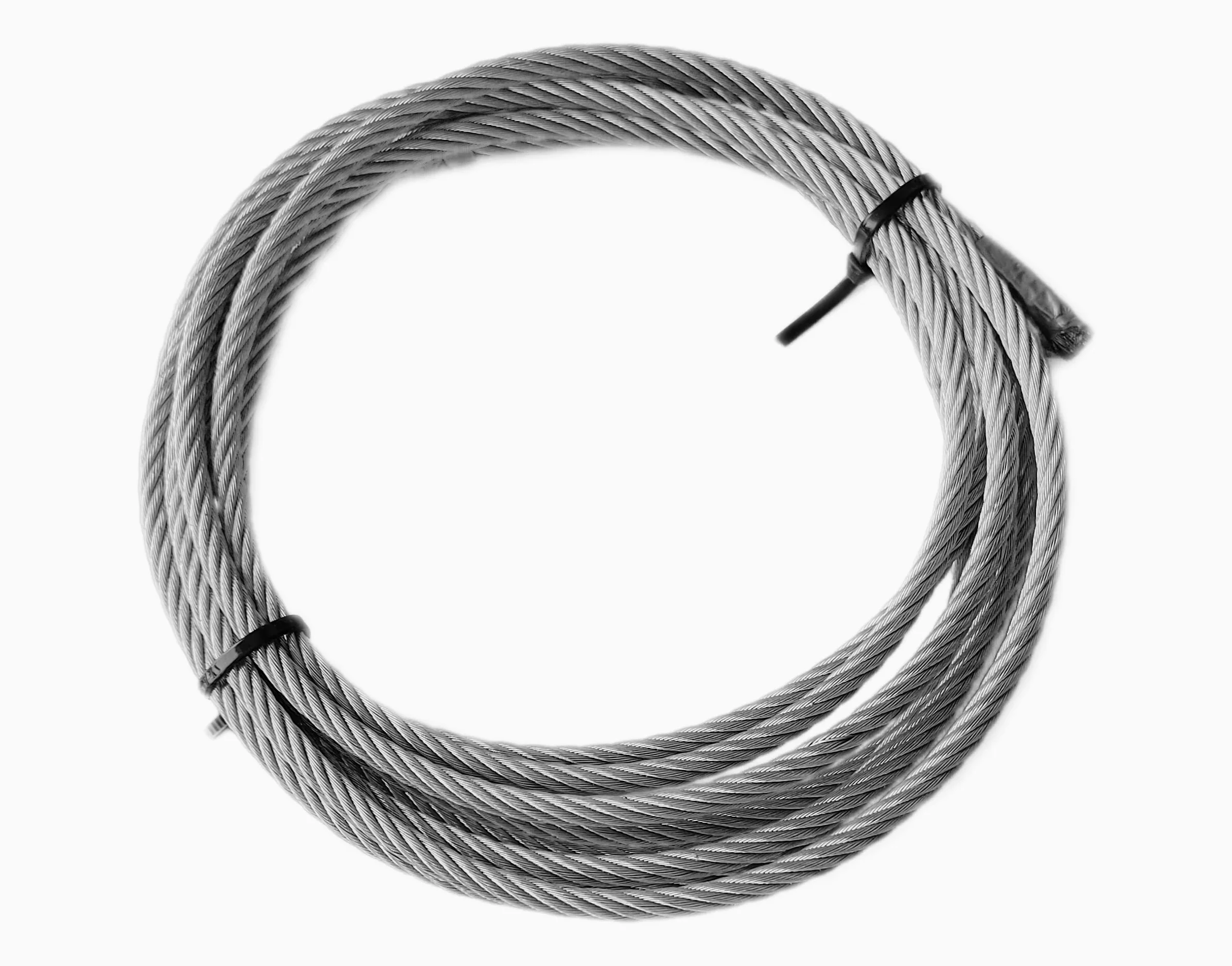 Cable de alambre de 10 mm de grosor, 25 m de longitud, juego de cuerda de acero con 6 abrazaderas de cable y 2 tensores de tensión, juego de cuerda de alambre duradero