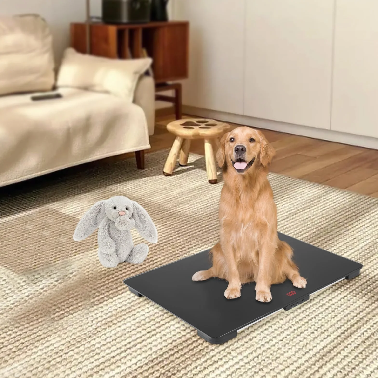 Báscula para perros, 65 x 45 cm, báscula de suelo, báscula de paquetes, báscula veterinaria, báscula de plataforma para perros grandes, 0,022 Lbs de error de alta precisión