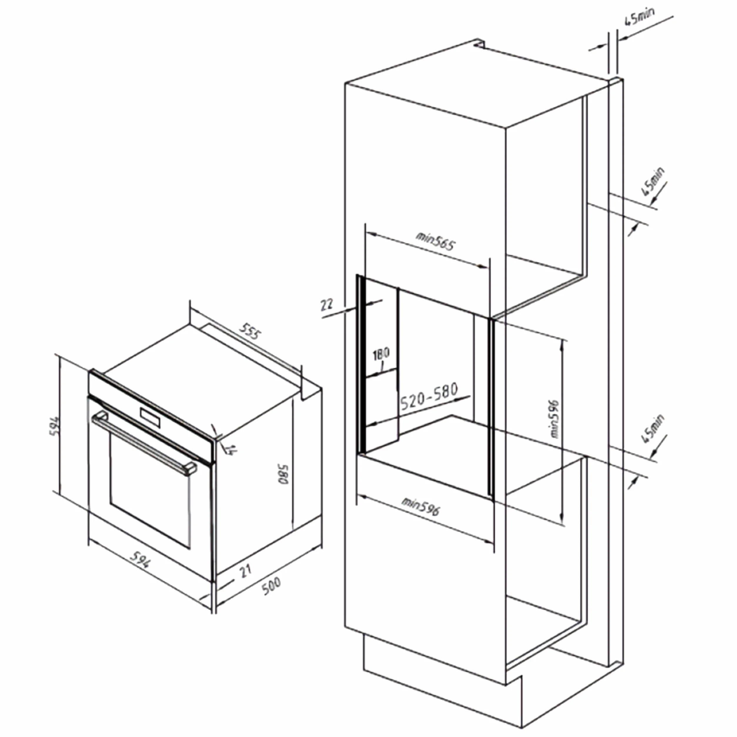 Cecotec Horno Integrable Convencional Bolero Hexa C136000 2800W 77L Steam Assist Triple Glass