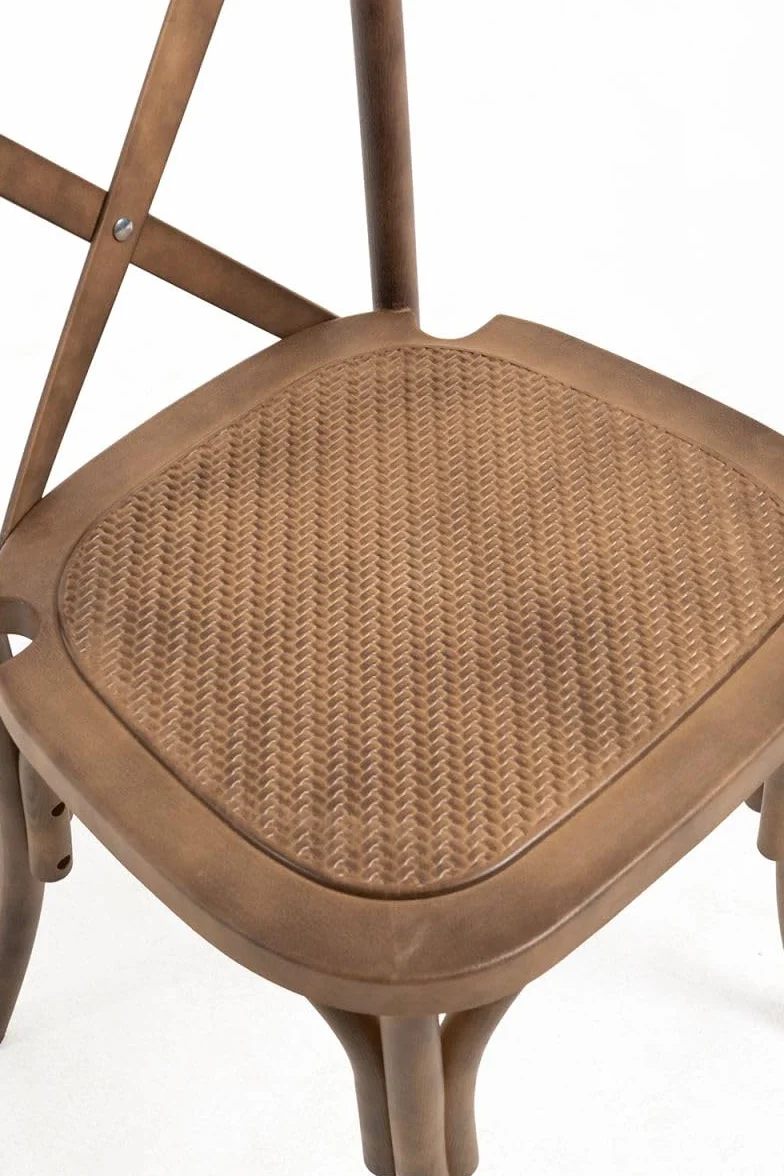 Regalos Miguel - Sillas Comedor - Pack 4 Sillas Altea Polipropileno Efecto Rattan y Madera - Roble Claro