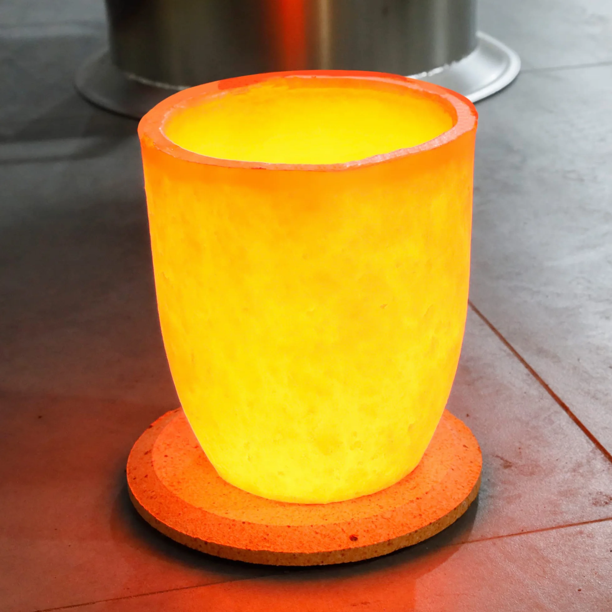 Crisol de grafito de carburo de silicio para fundir metal 1800°C 1.5kg aluminio oro plata cobre
