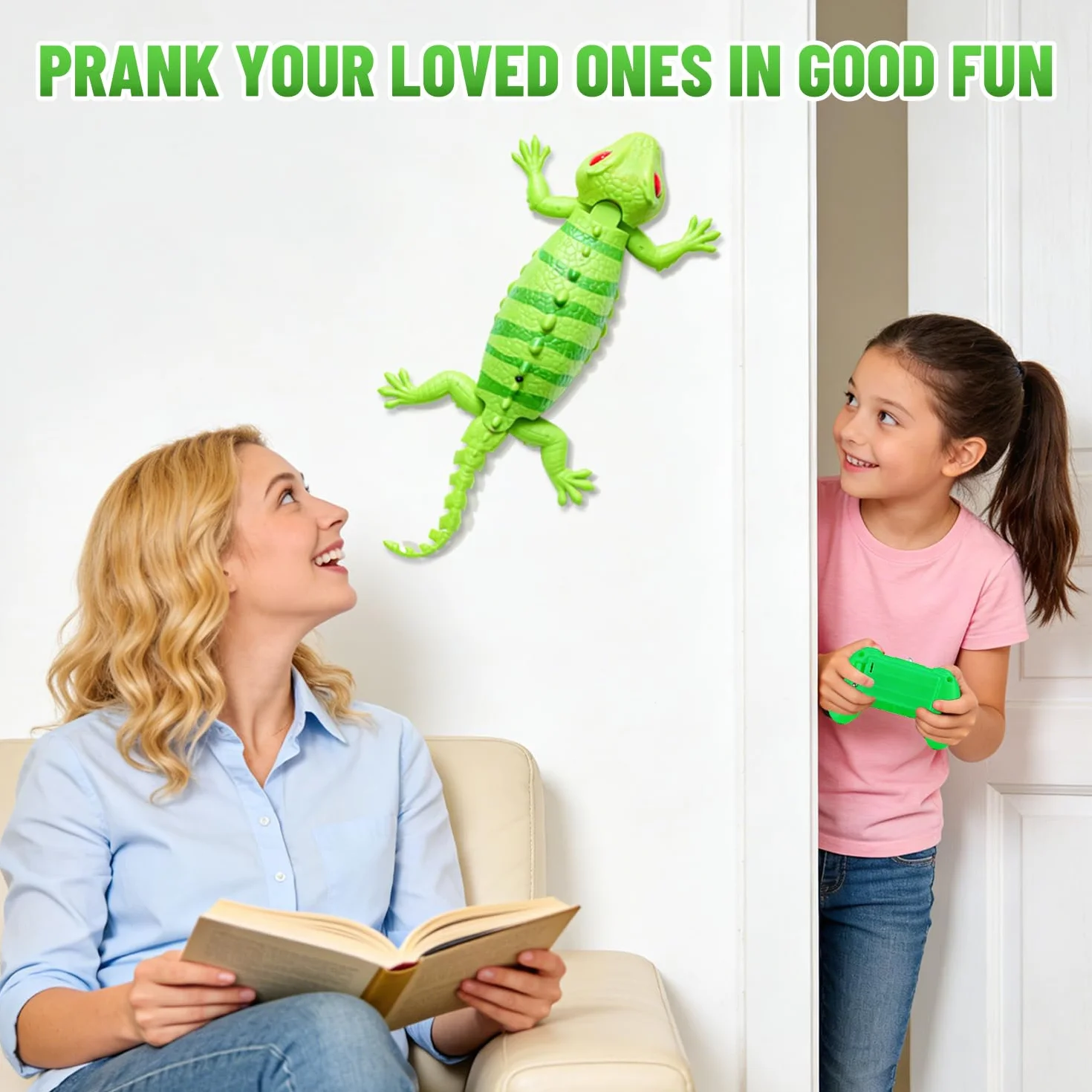 Robot de control remoto recargable Gecko que brilla en la oscuridad que trepa las paredes