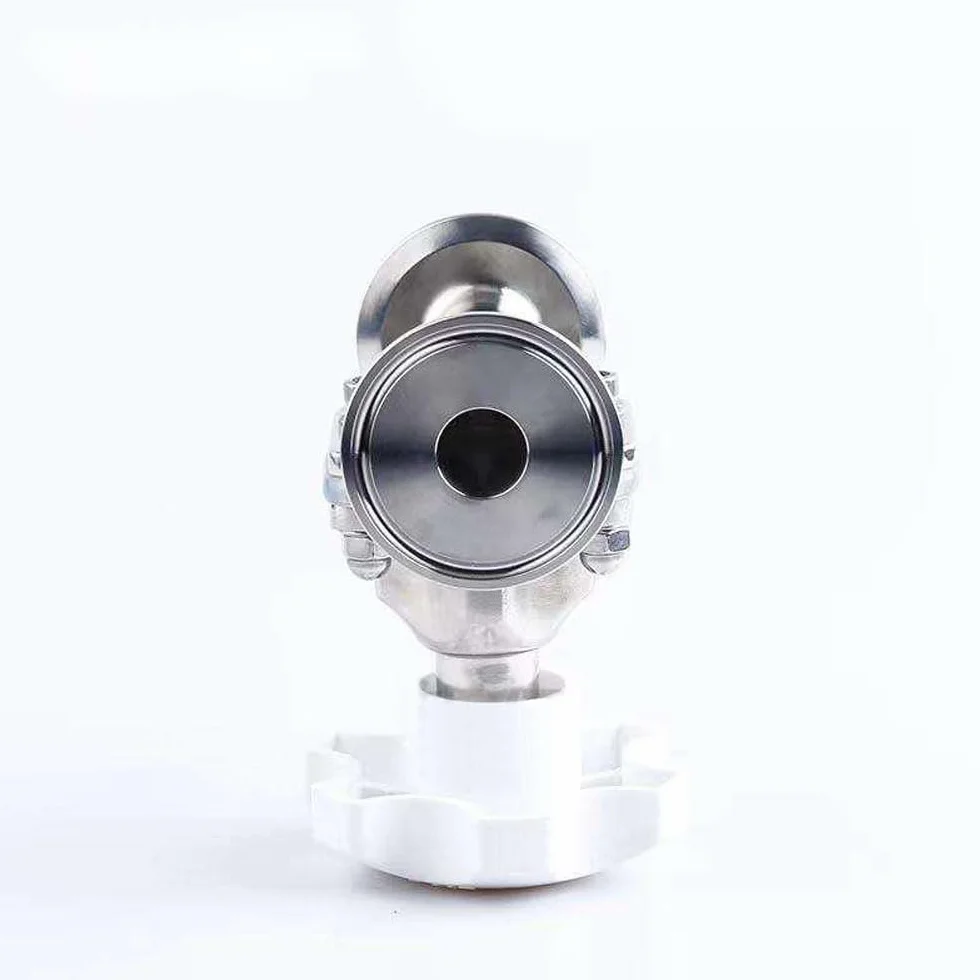 Válvula de diafragma DN40, válvula de diafragma sanitaria de tres abrazaderas de acero inoxidable de 1-1/2 pulgadas para controlar líquidos ultra puros, estériles y corrosivos