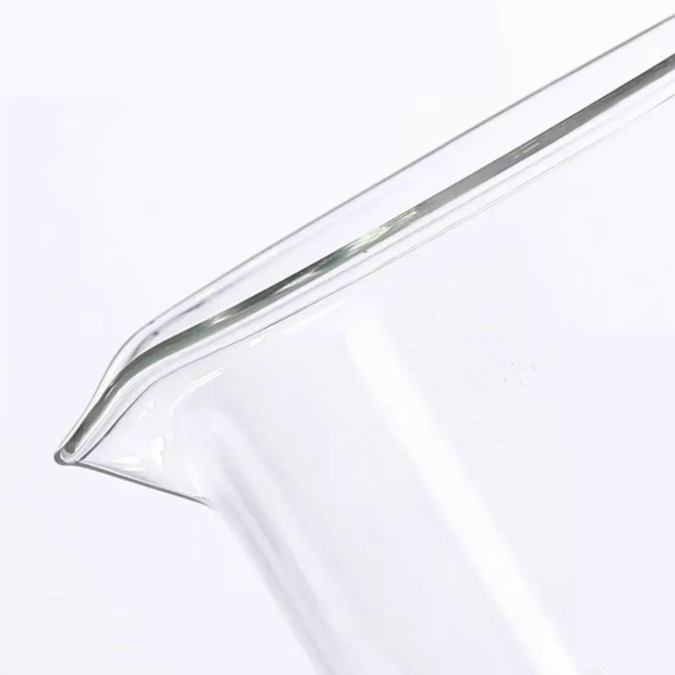 Cilindro graduado y vaso de precipitados, equipo de laboratorio de vidrio de borosilicato, forma baja, 5 ml, 10 ml, 25 ml, transparente, ideal para uso en laboratorio