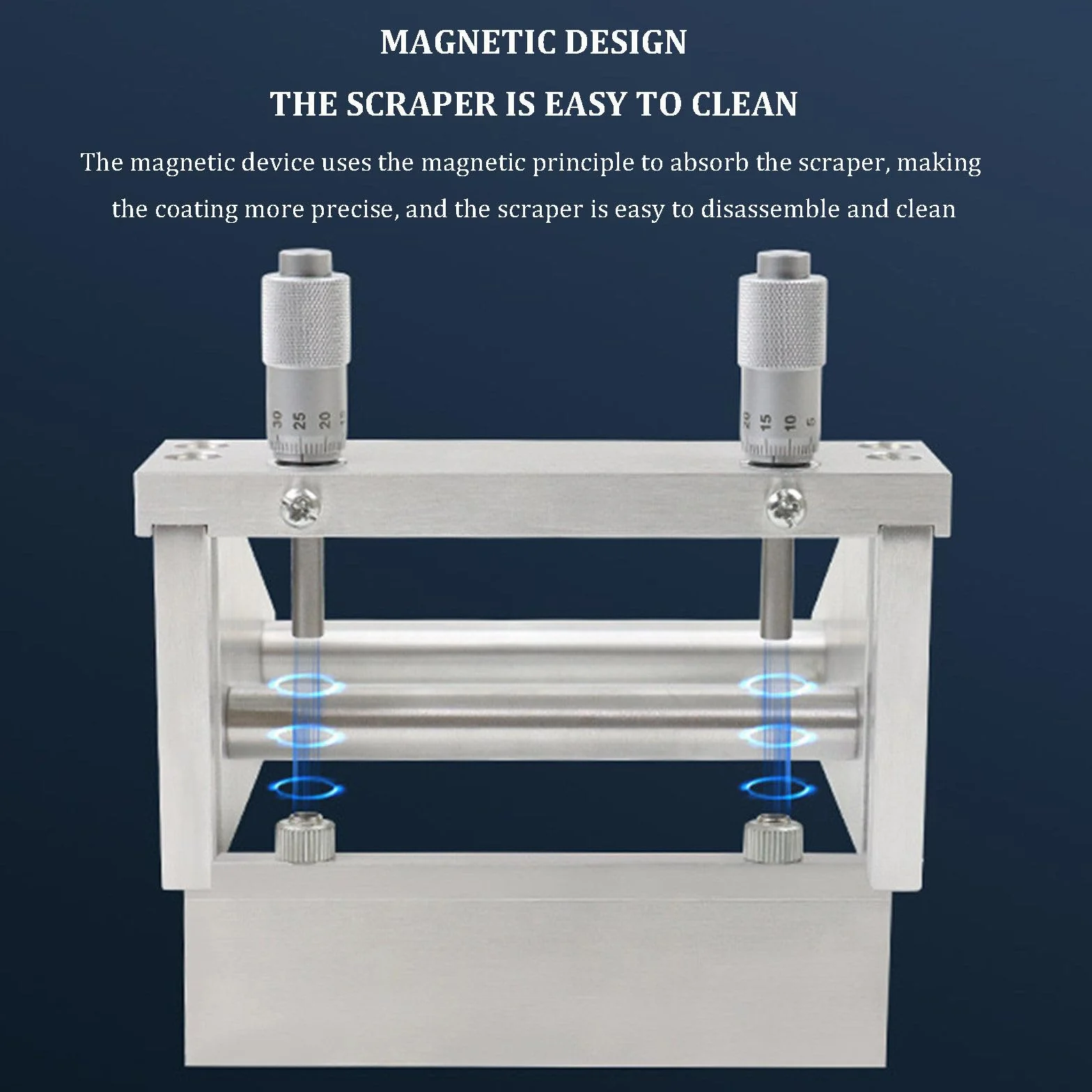 Aplicador de película micrométrica ajustable, herramienta de revestimiento de laboratorio de película húmeda de 0 a 3500 μm, ajustador de revestimiento preciso de 50 mm