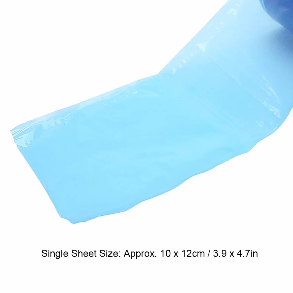 Película de barrera para tatuajes autoadhesiva azul transparente impermeable 1200 hojas