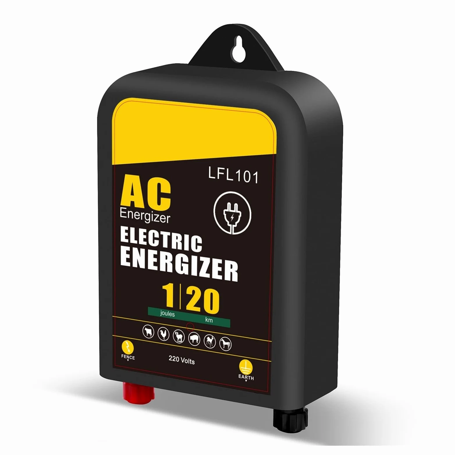 Pastor Electrico, Cerca eléctrica for Pastor de 20 km, alimentada por CA, Voltaje de Pulso, Cerca eléctrica Impermeable for Exteriores