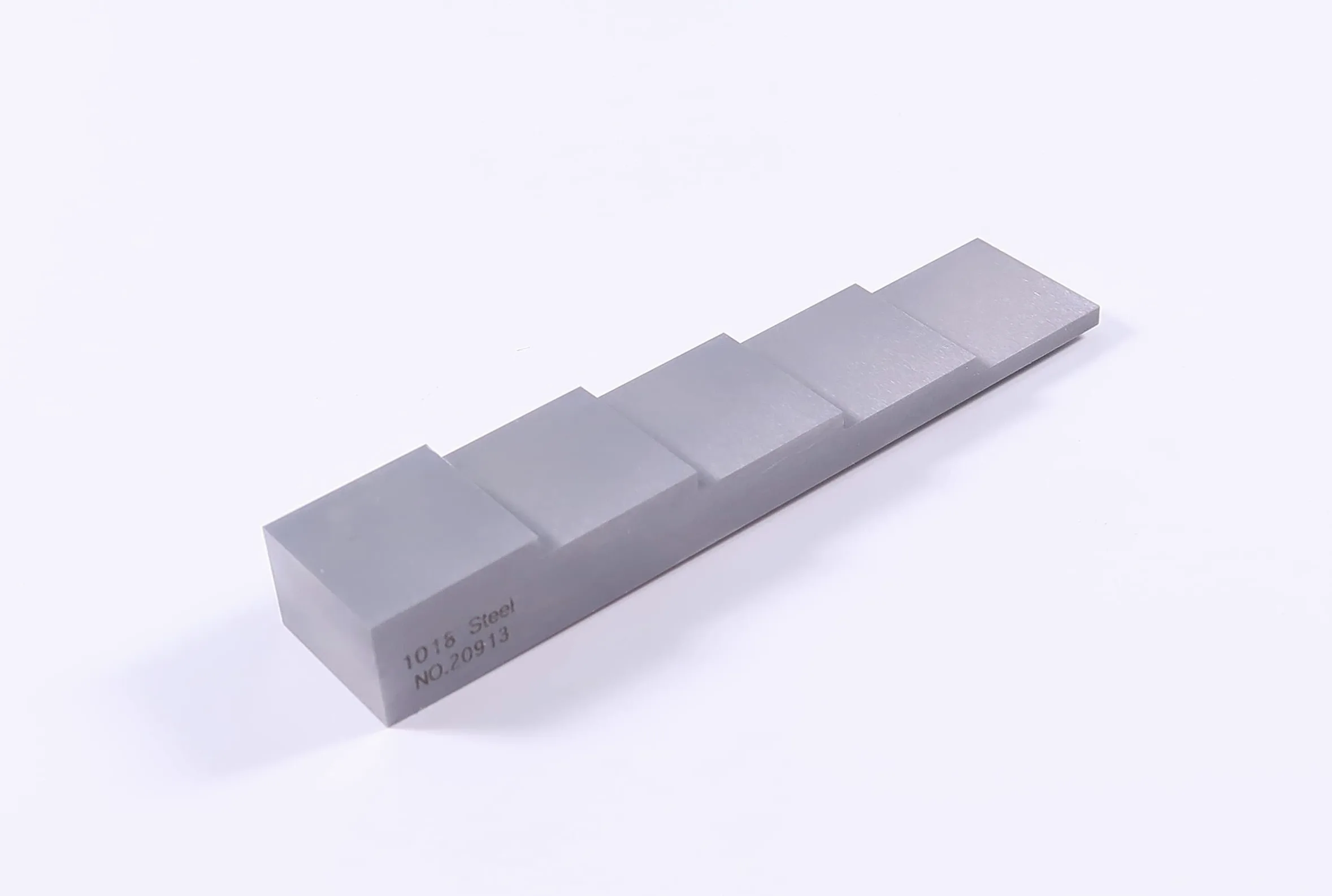 Bloque de calibración de acero NDT 1018 para medidor de espesor ASTM E797 5 pasos 0.1 "0.2" 0.3" 0.4" 0.5" con ABS estuche de transporte