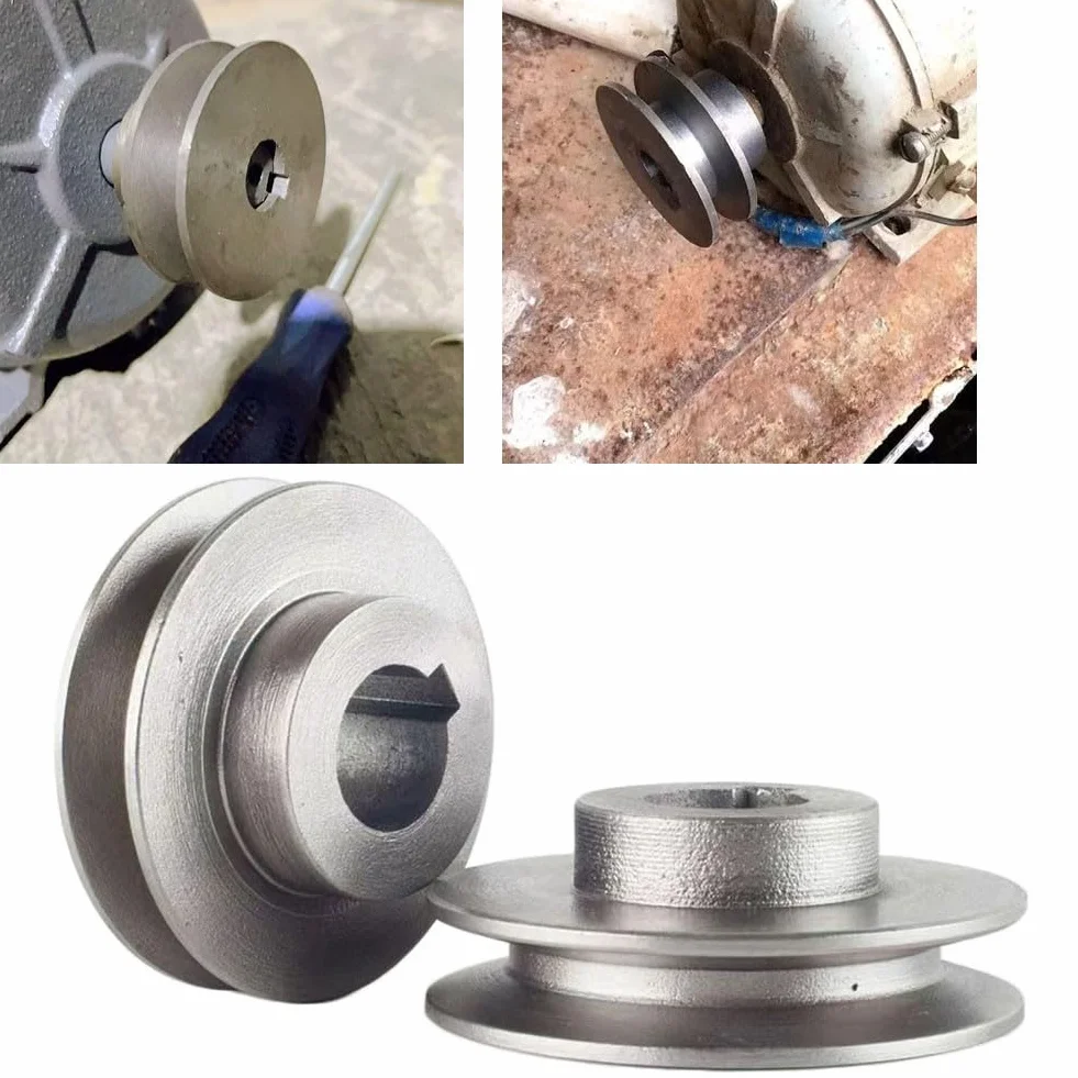 Polea de correa trapezoidal de hierro fundido 20x70 para compresor de aire