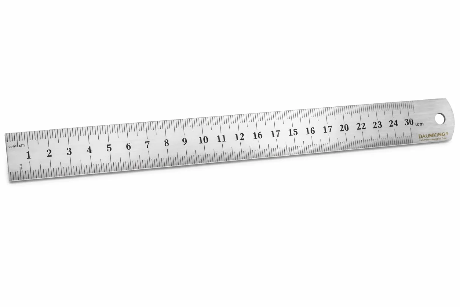 Regla de Acero Inoxidable 30 cm Doble Escala mm y Pulgadas Metálica para Escuela Oficina Taller