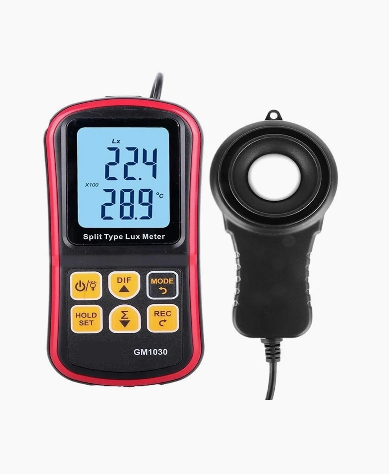 detector ultravioleta Luxómetro digital Fotómetro de 200.000 lux Mini luxómetro de mano Iluminómetro GM1030 para medir la luz solar