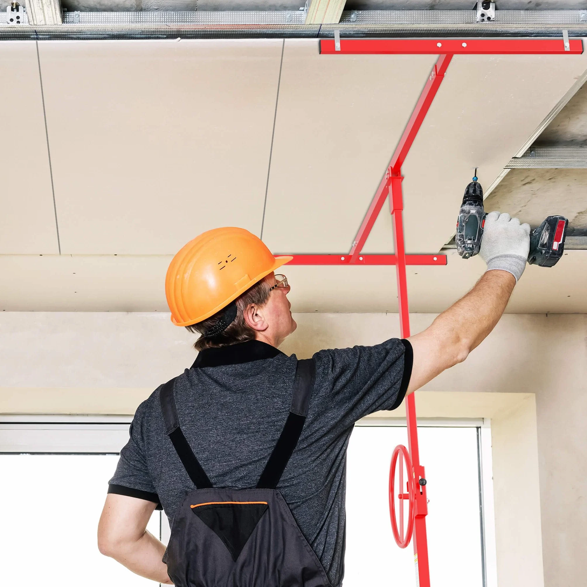 Elevador para placas de yeso paneles hasta 40 kg ayuda de montaje ajustable en altura 170-290cm